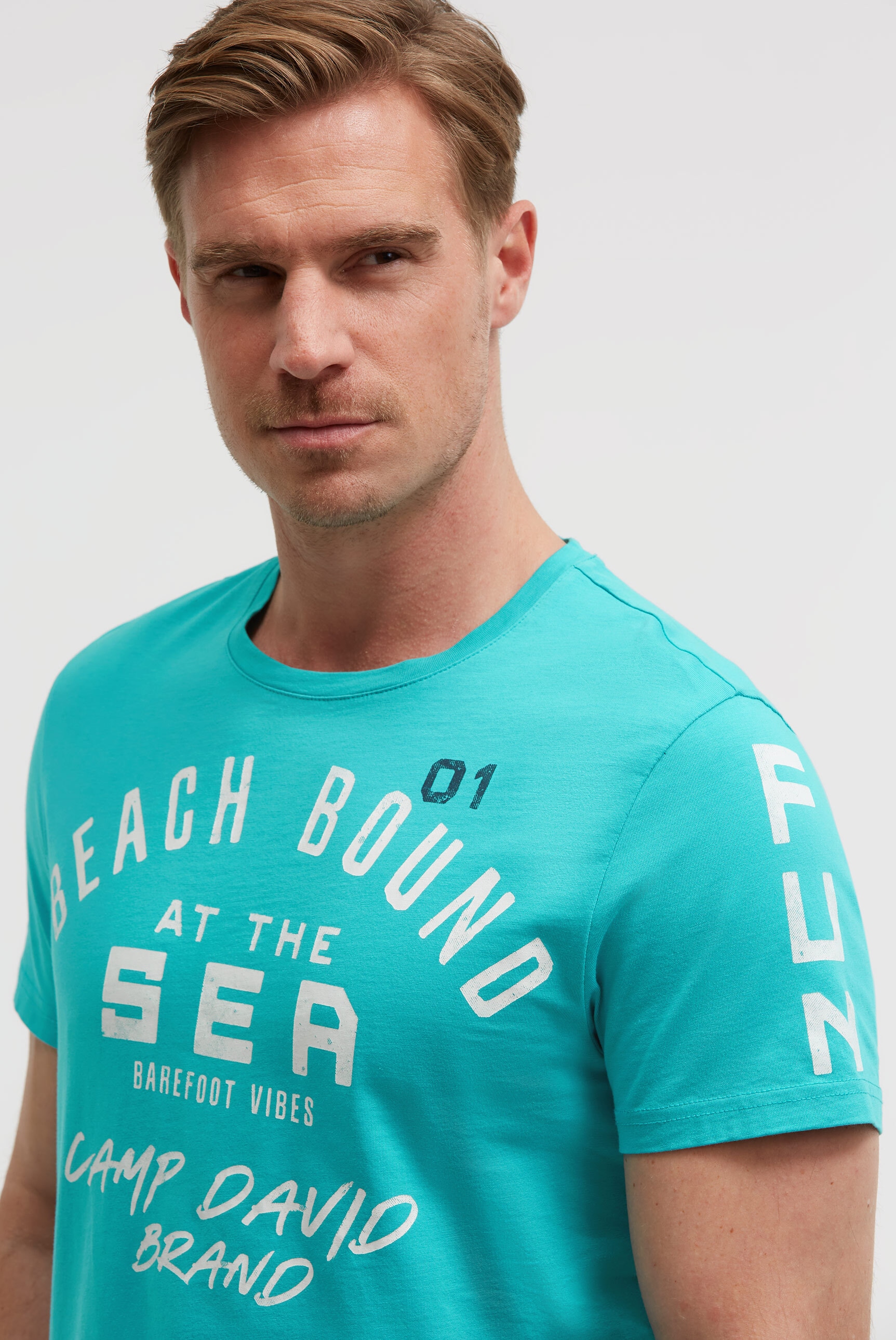 CAMP DAVID Rundhalsshirt aus Baumwolle