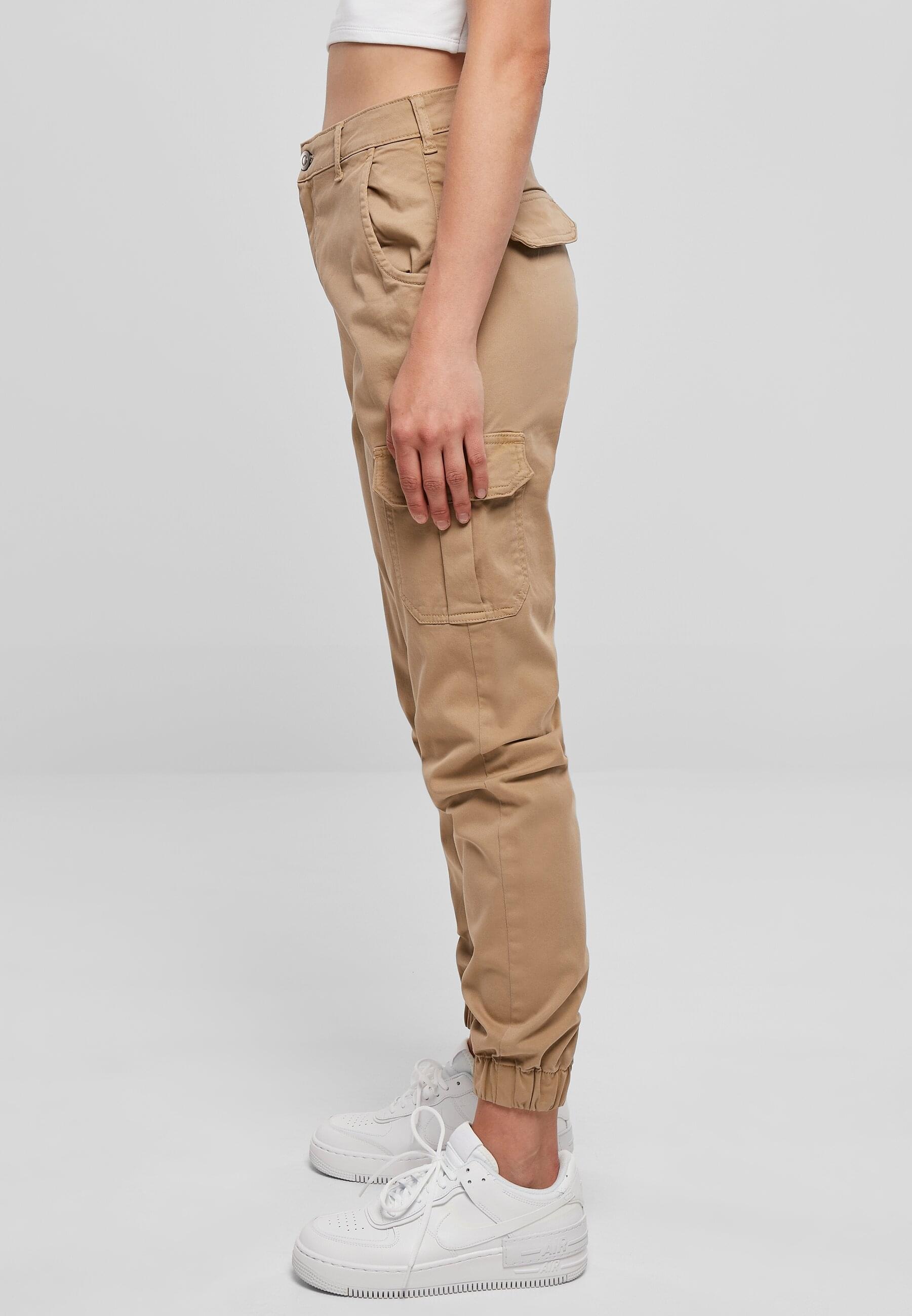 URBAN CLASSICS Cargohose »Urban Classics Damen Ladies High Waist Cargo Pants«, (1 tlg.)