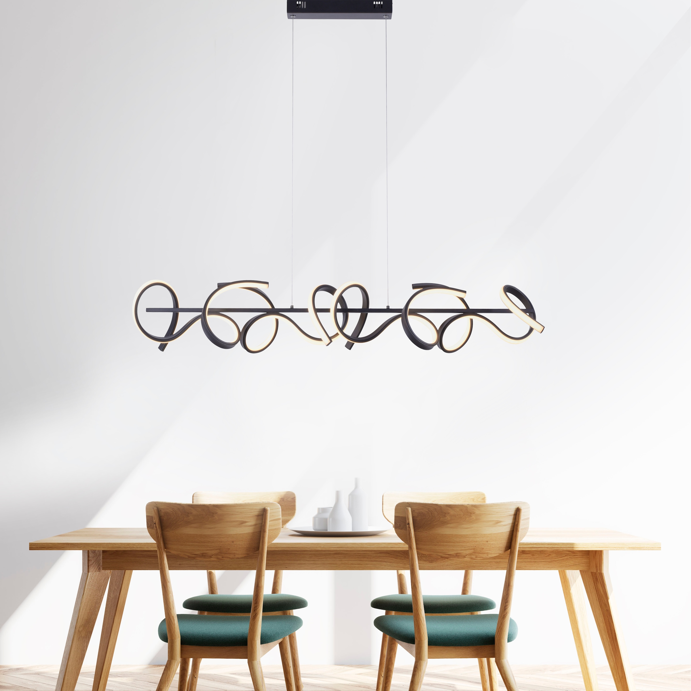 JUST LIGHT LED Deckenleuchte »CURLS«, 4 flammig, Leuchtmittel LED-Board | LED fest integriert, LED