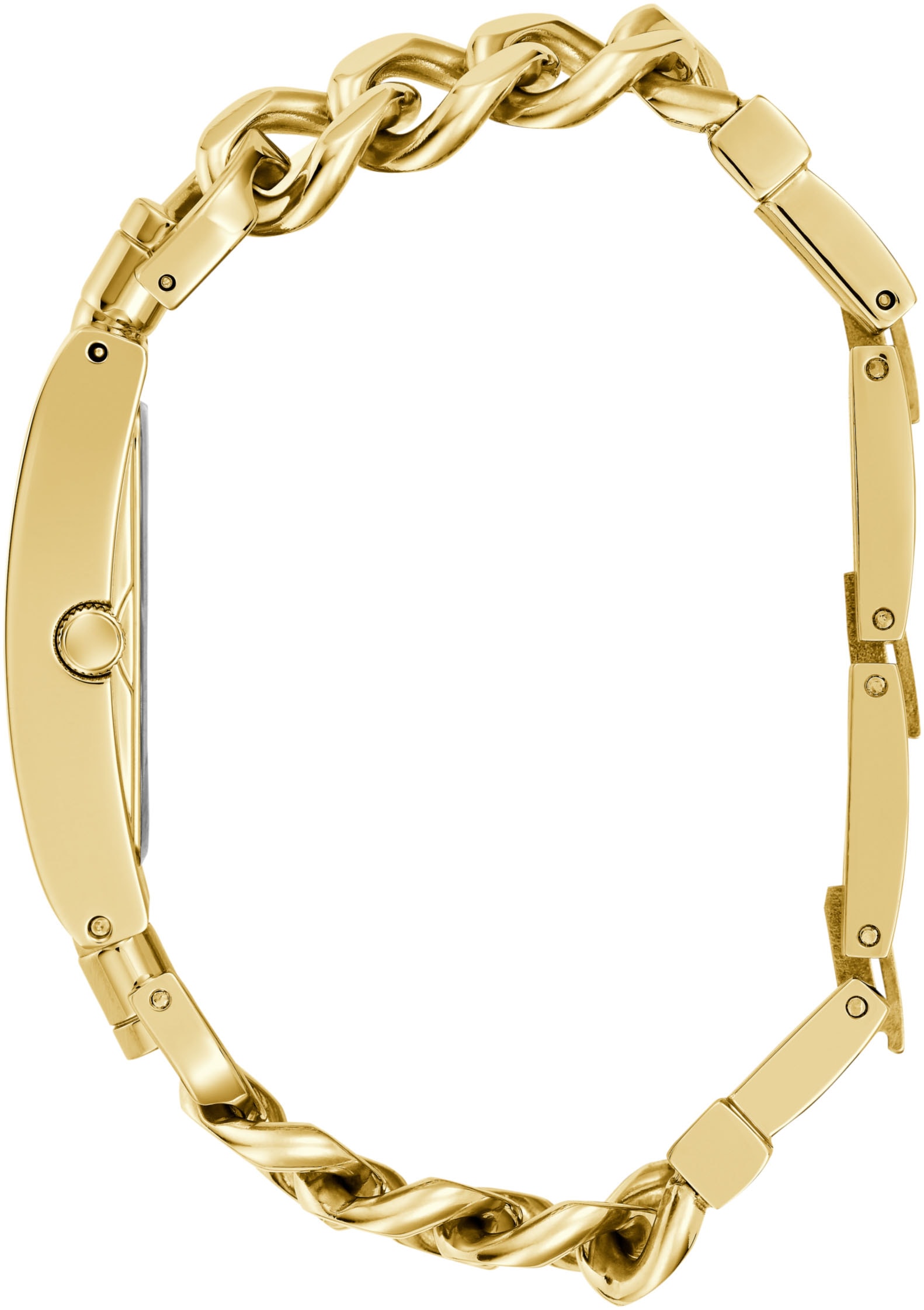 Guess Quarzuhr »HEAVY METAL«, Armbanduhr, Damenuhr, Edelstahlarmband, analog