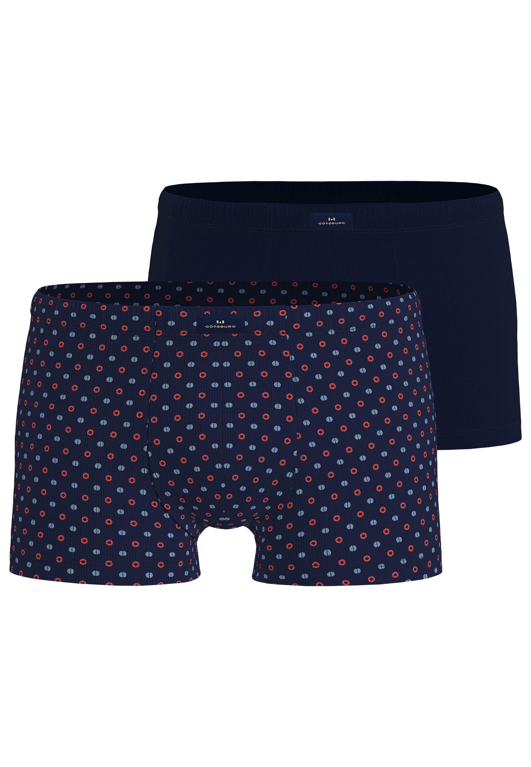 GÖTZBURG Retro Pants "Glasgow" gemustert, basic, kurz, eng, atmungsaktiv, Baumwollmix