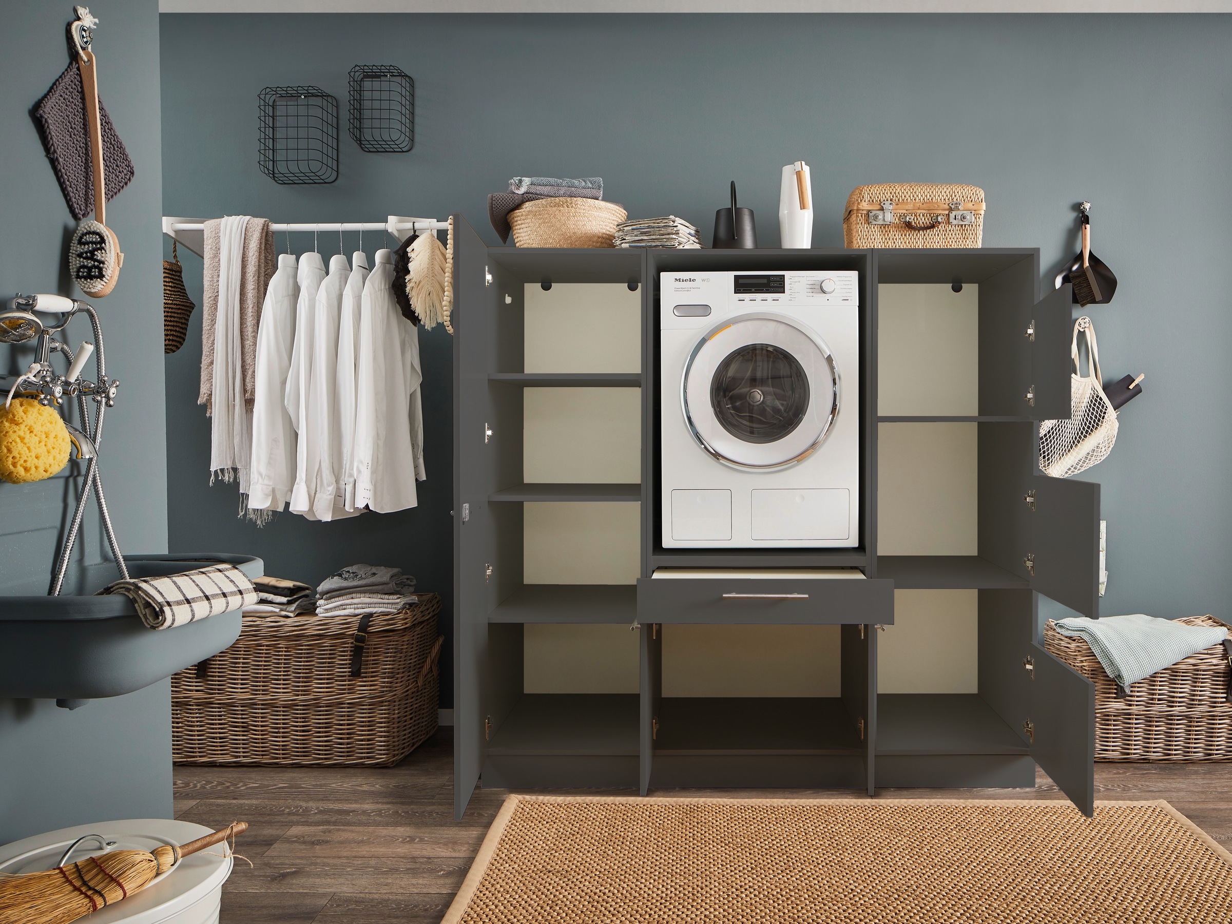 Laundreezy Mehrzweckschrank-Set »LAUNDREEZY LDSK8«, Breite 167,5 cm