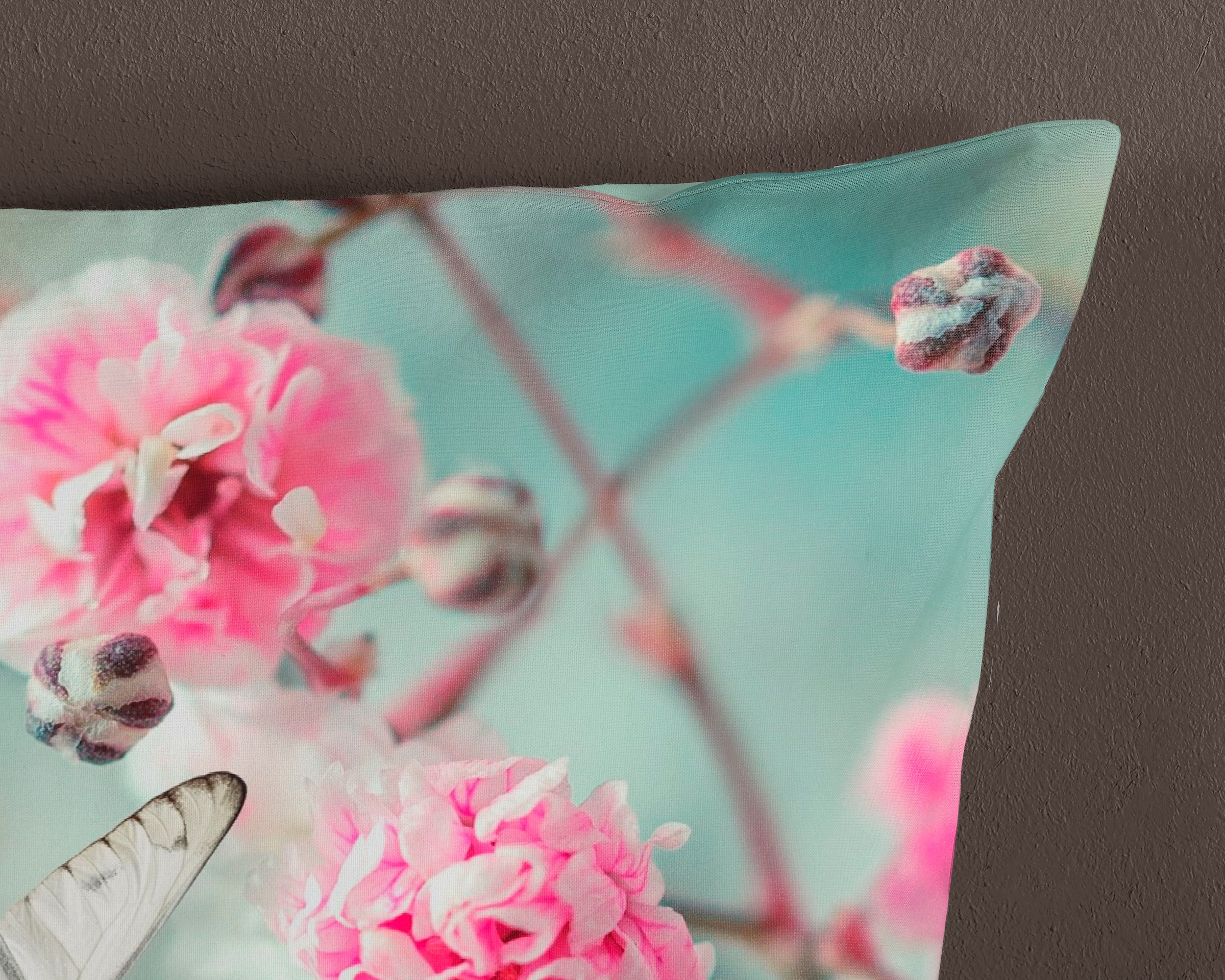 good morning Wendebettwäsche »Adel«, 100% Baumwolle, 135x200, Reißverschluss, Wendeoptik, Blumen, Minz Grün