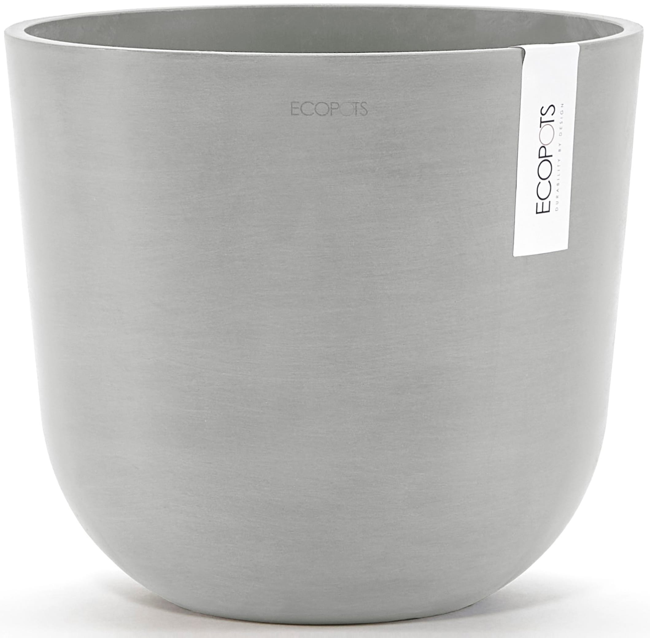 ECOPOTS Blumentopf »Oslo 25 + Wassersystem Weißgrau«, für innen und außen: frostsicher, bruchsicher und lichtbeständig