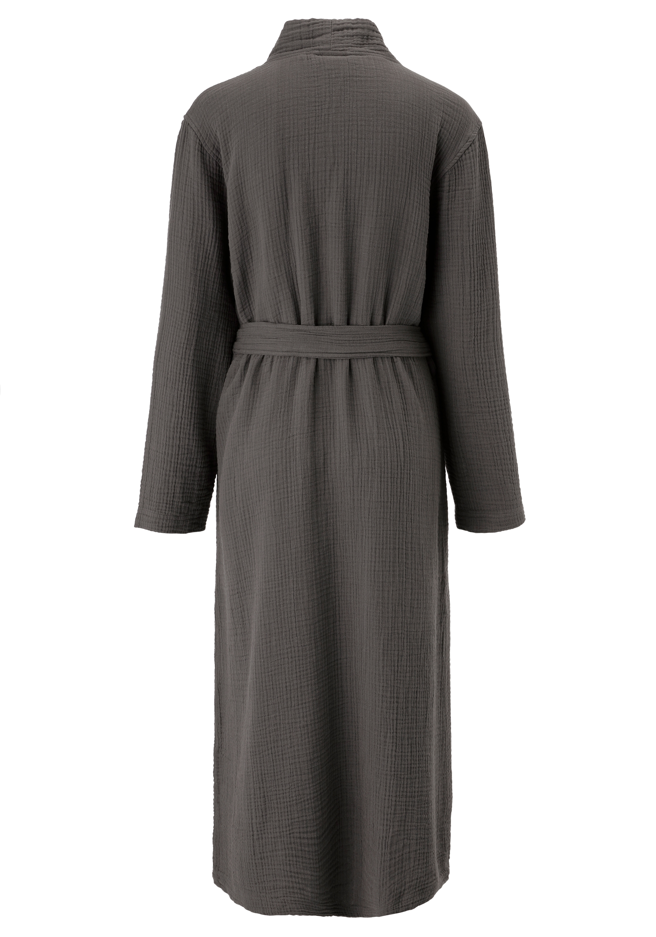 my home Bademantel »Juna Musselin, ideal für Sauna & Spa, Hotelbademantel, Morgenmantel« 1 Stk. modern, leichte Qualität, 100% Baumwolle