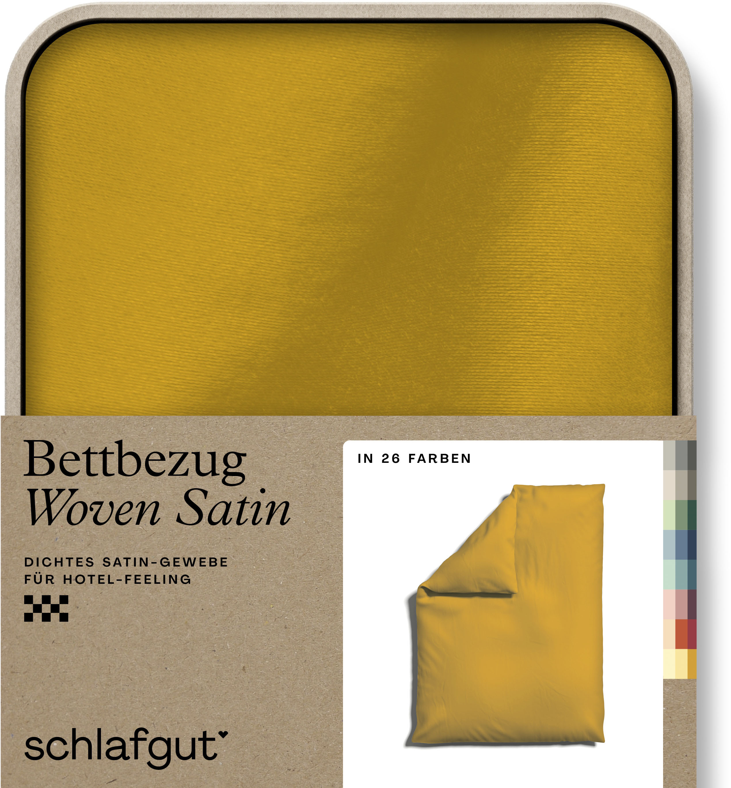 Schlafgut Bettbezug "Premium Woven Satin, 100% Baumwolle, Fadendichte 300TC" besonders dicht gewebt, Mix & Match: passender Kissenbezug erhältlich