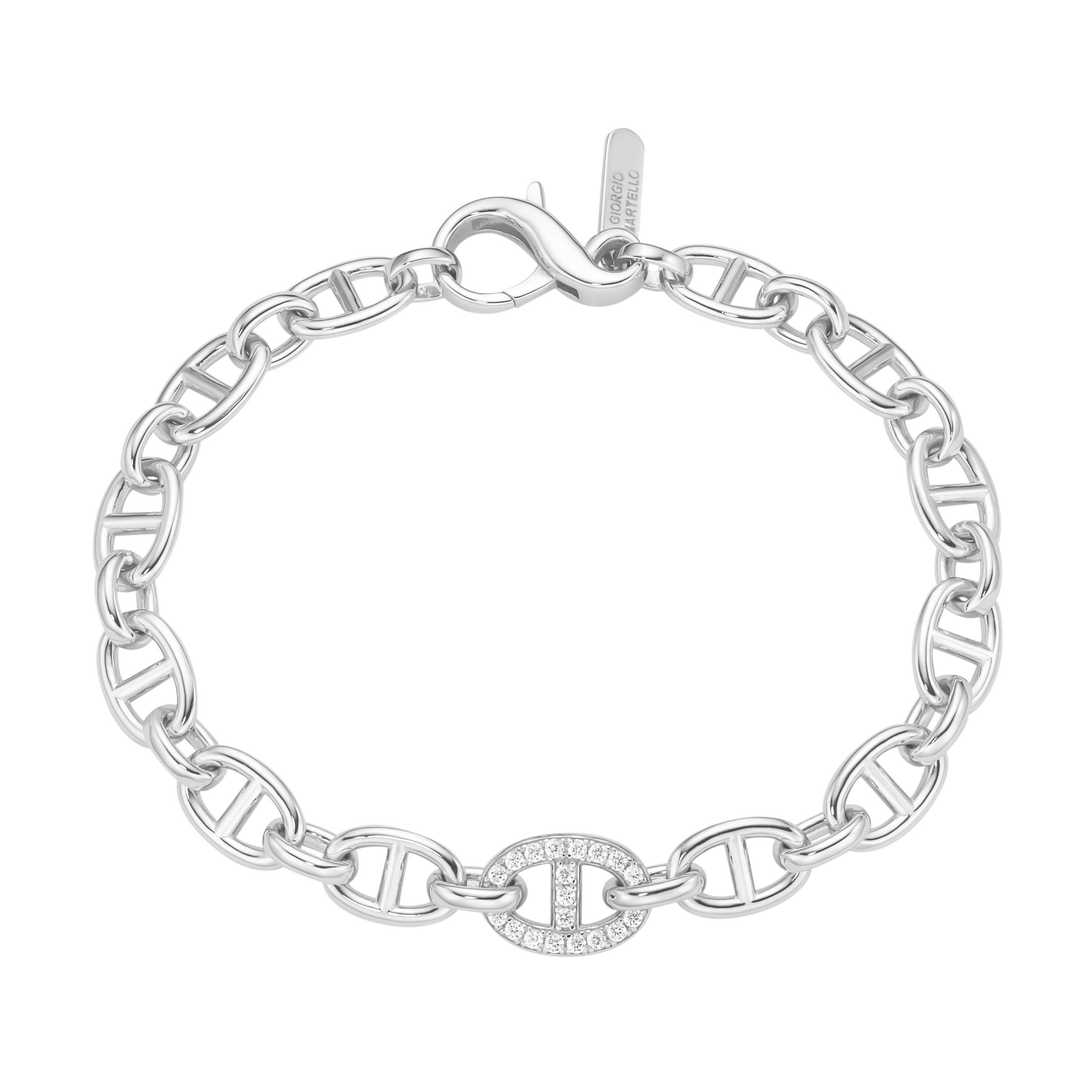 GIORGIO MARTELLO MILANO Armband »Gliederkette mit Zirkonia, Silber 925«  kaufen | BAUR