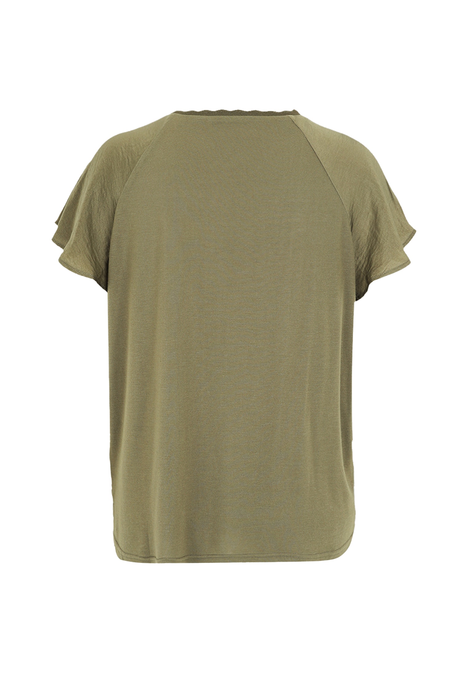 Zero Shirtbluse »zero Blusenshirt mit kurzen Rüschenärmeln«