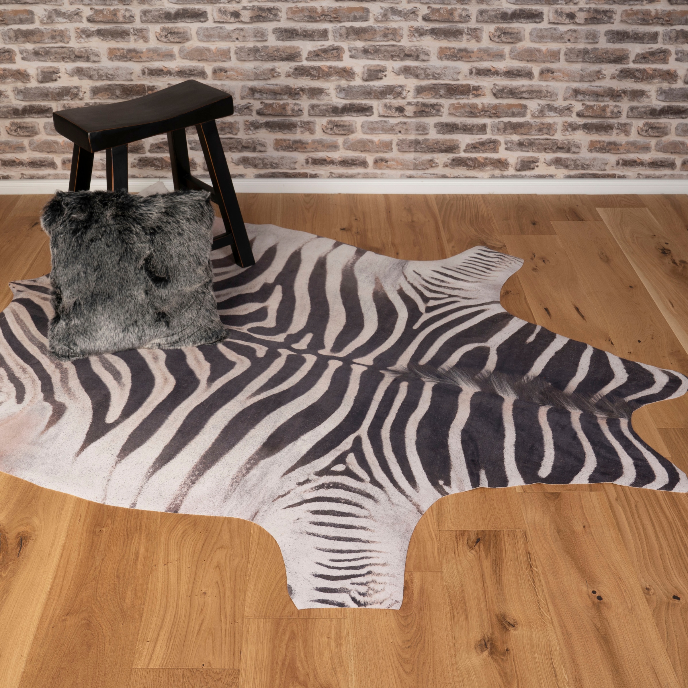 Obsession Fellteppich »my Toledo 192«, fellförmig, 5 mm Höhe, Kunstfell, gedruckte Zebra-Optik, ideal im Wohnzimmer & Schlafzimmer