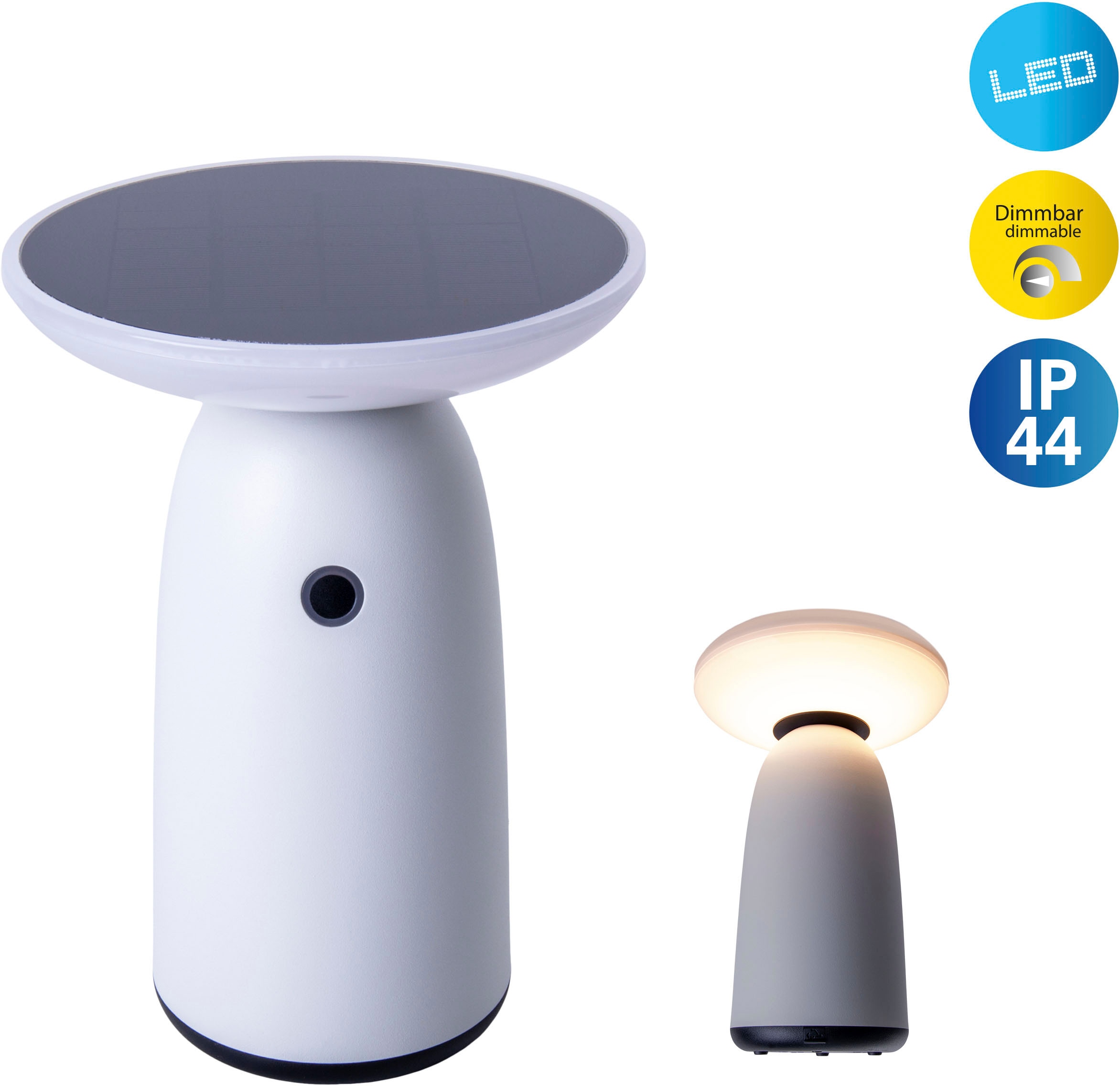 näve LED Solarleuchte "Ada" LED-Modul 1 Stk. Warmweiß Stufenweise dimmbar, günstig online kaufen