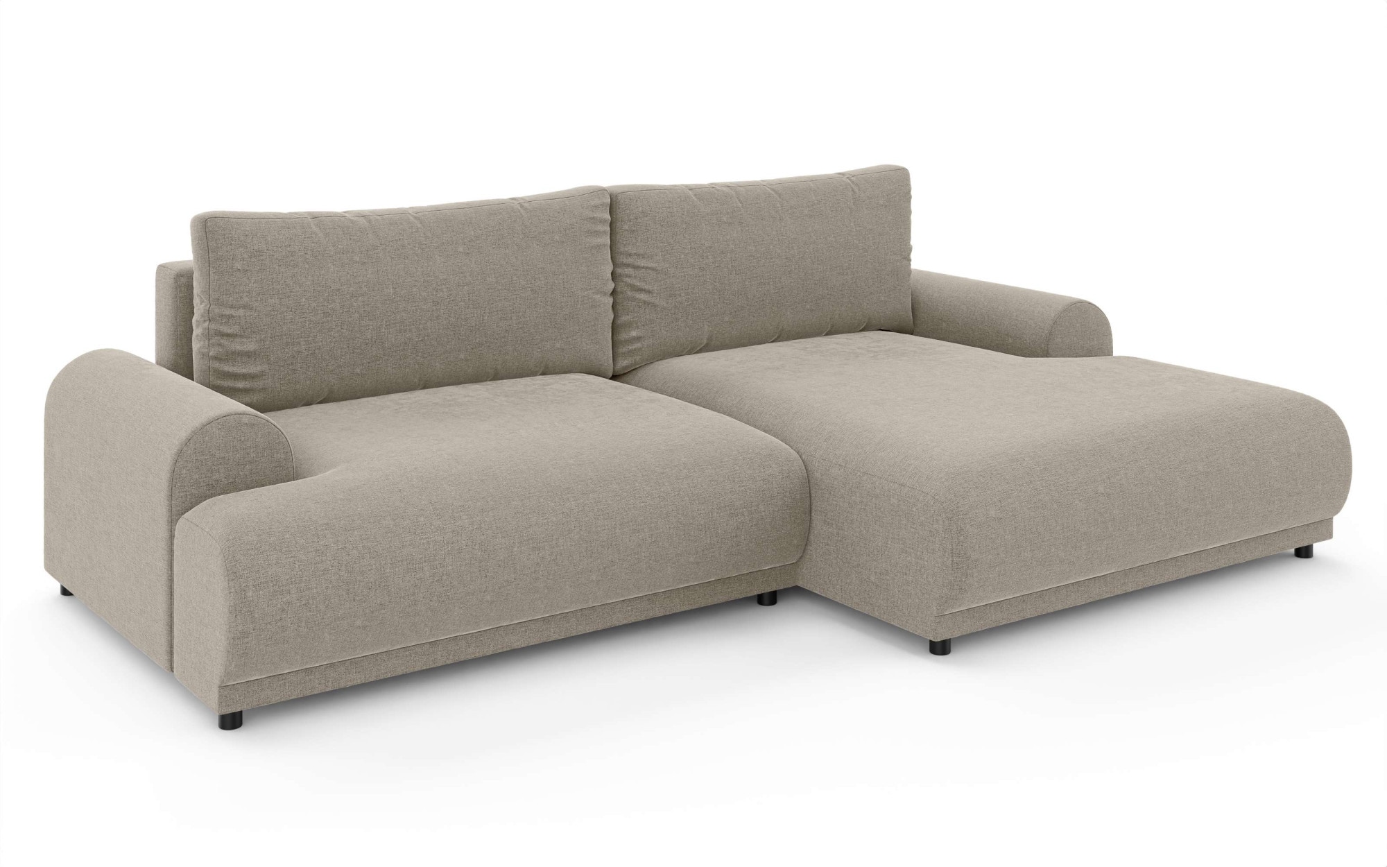 INOSIGN Ecksofa »Marsby, mit Bettfunktion und Bettkasten, Maße: B/H/T 242/65/145 cm«, L-Form mit Wellenunterfederung, Recamiere links oder rechts bestellbar