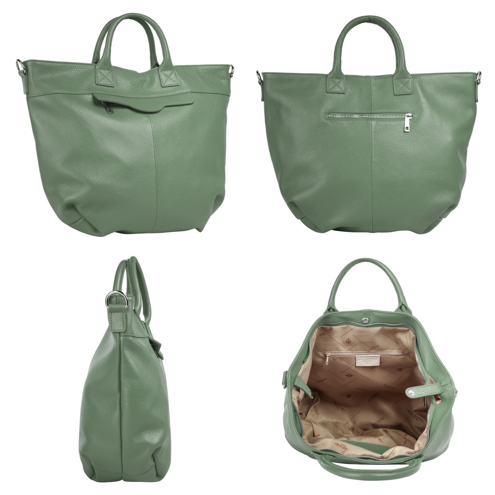 Samantha Look Henkeltasche, echt Leder, Made in Italy
