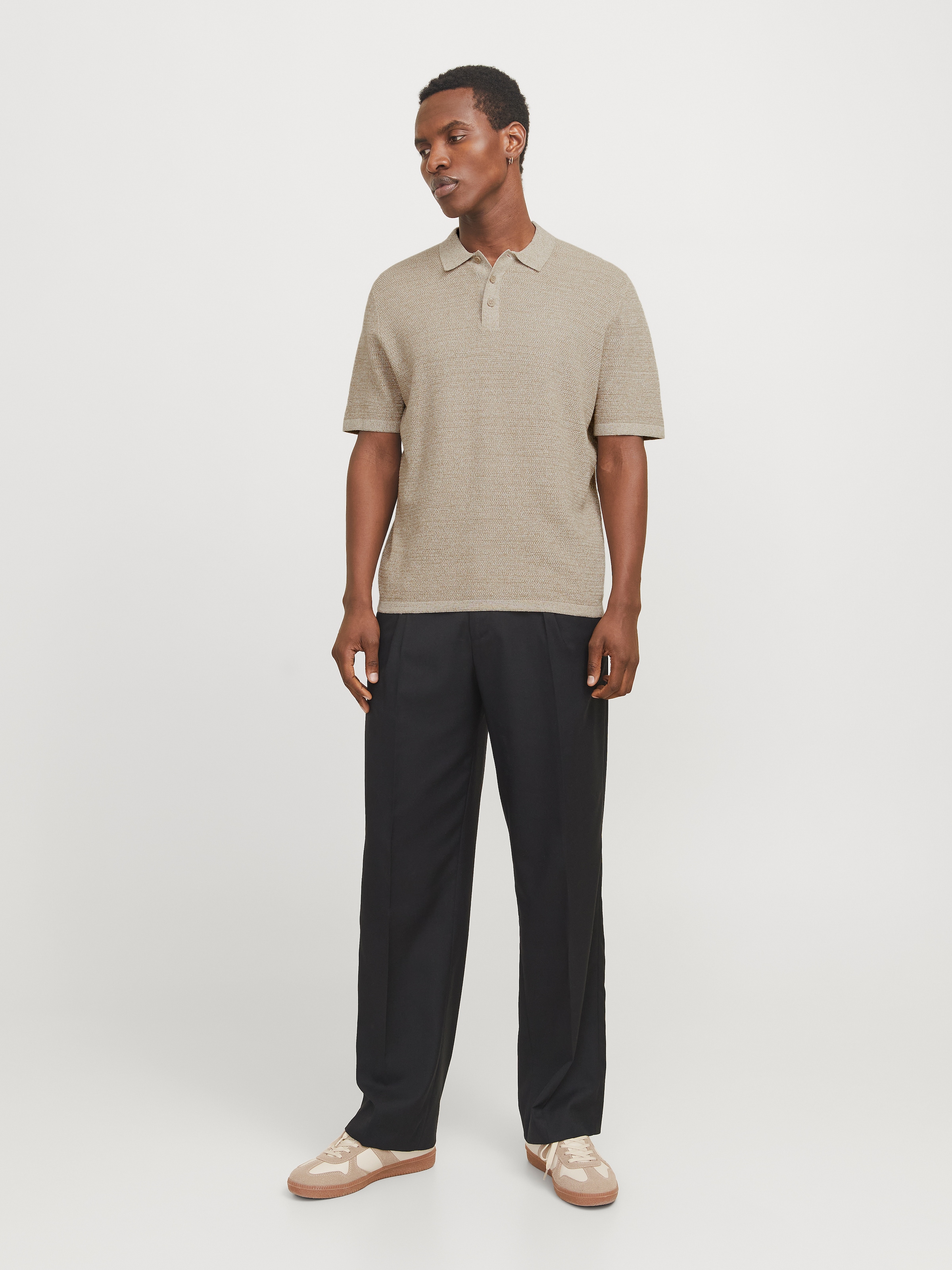 Jack & Jones Kurzarmpullover »JJEGEORGE KNIT POLO SS SN«, mit Polo Kragen