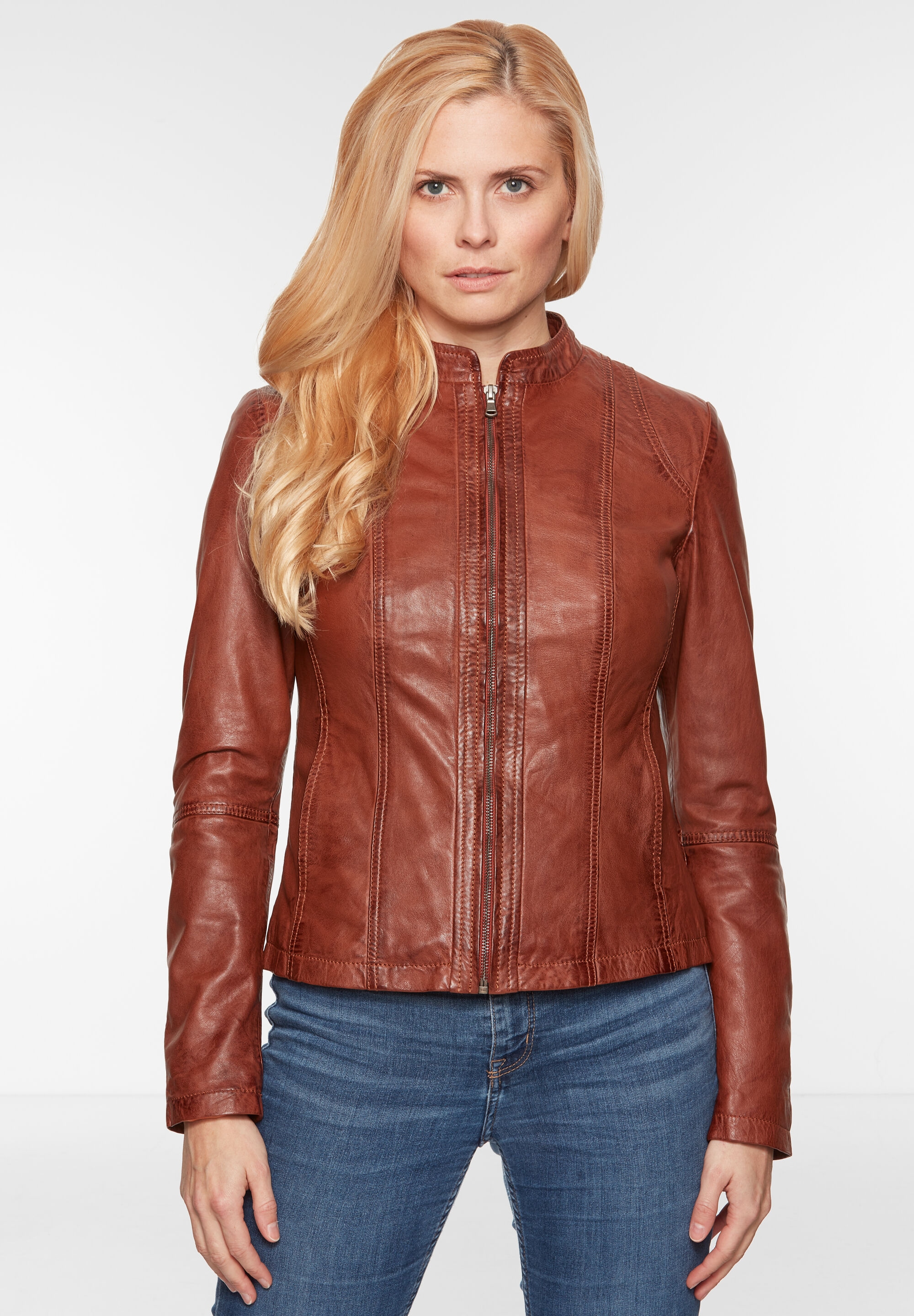 7eleven Bikerjacke »SEAMERA« ohne Kapuze mit Ziernähten