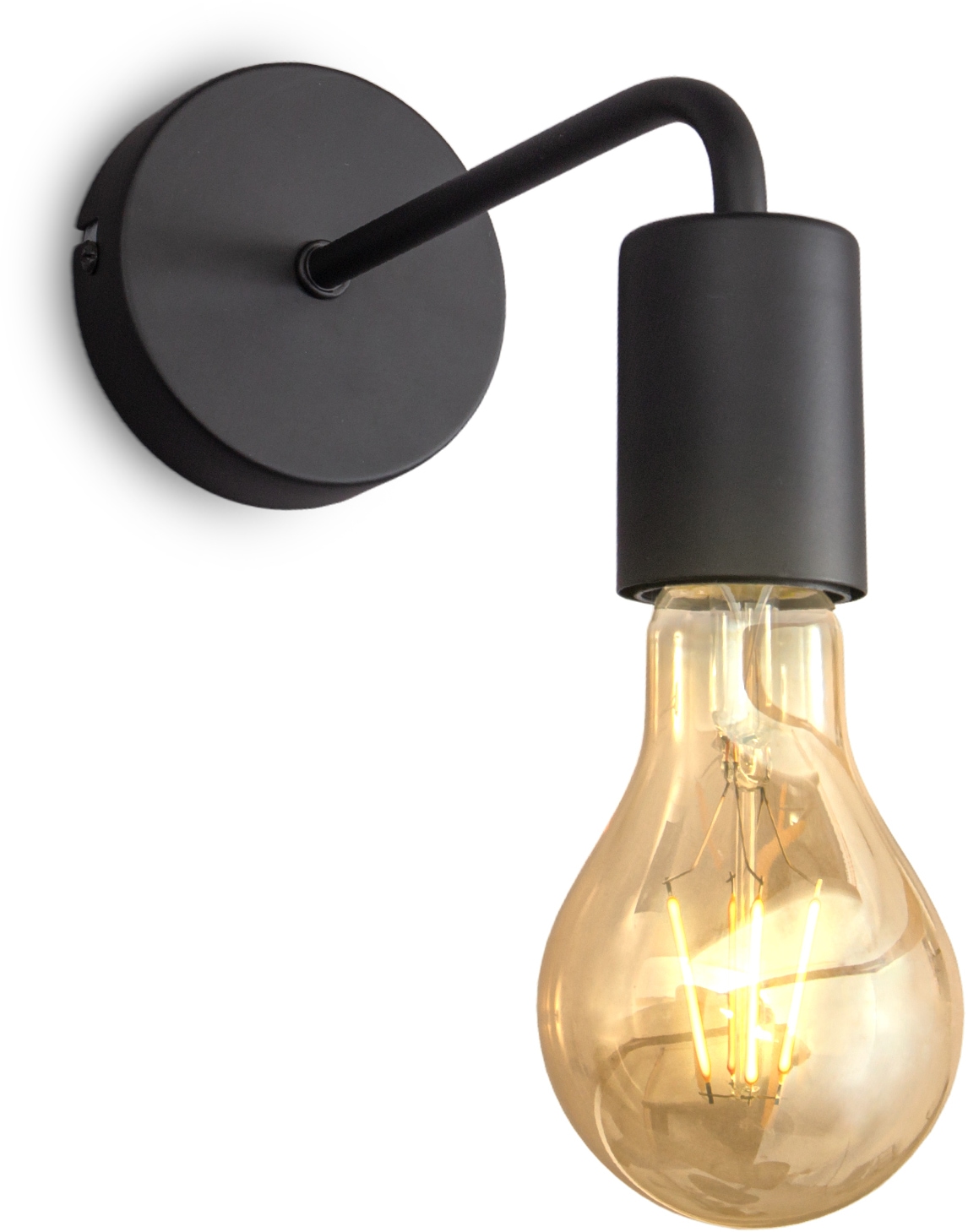 B.K.Licht Wandleuchte, 1 flammig-flammig, rund Industrial-Design, Retro, Stahl, | BAUR Vintage, 1 Wandlampe, flammig