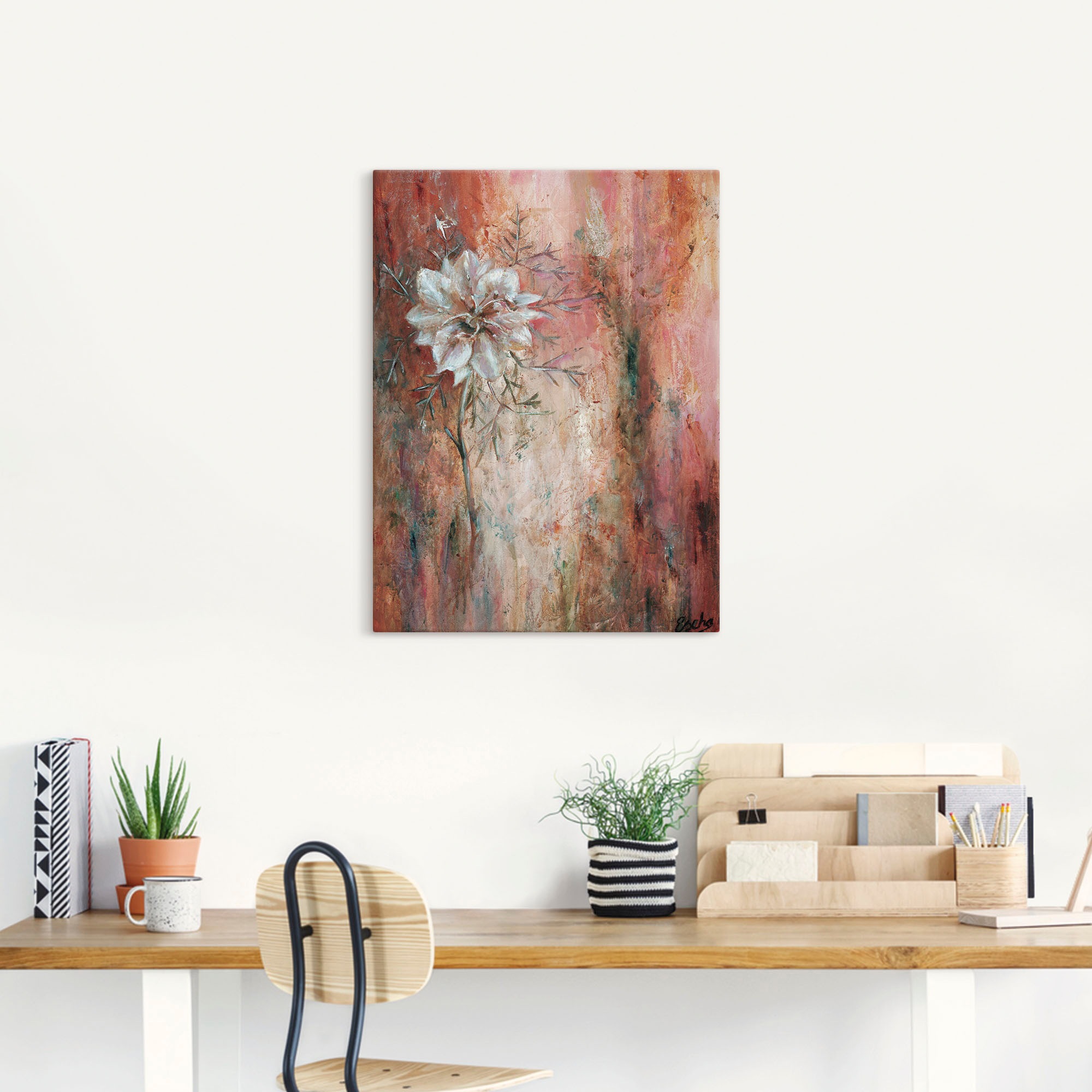 Artland Leinwandbild »Schwarzkümmel I«, Blumen, (1 St.), auf Keilrahmen gespannt