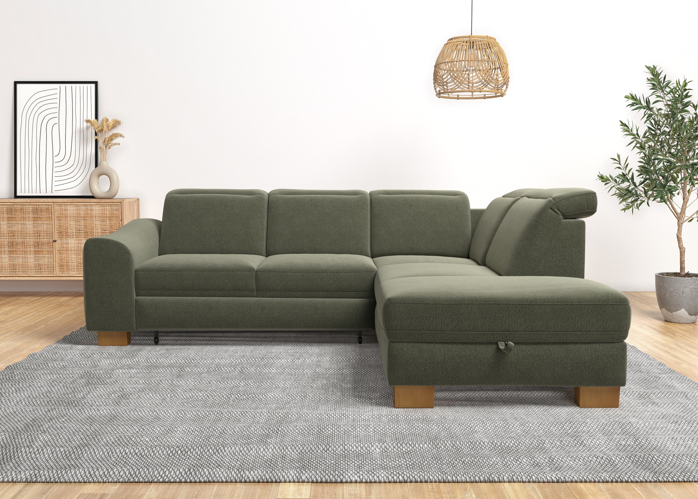 Thumbnail - Home affaire Ecksofa "Dundee L-Form" wahlweise mit Kopfteilverstellung und zusätzlich mit Bettfunktion