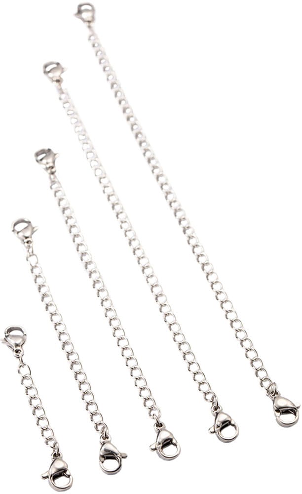 FIRETTI Damen Kettenverlängerung "Schmuck Geschenk Verlängerung für Armbänder, Ketten und Fußketten", silber, Edelstahl, B:2mm, Schmuck-Wechselteile,