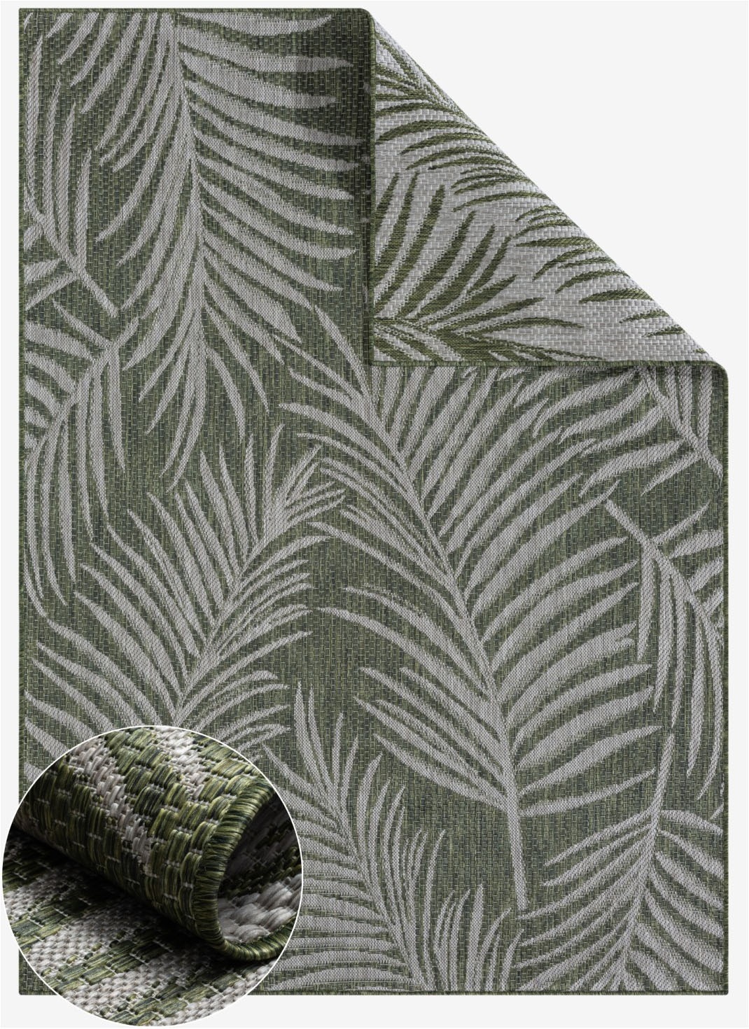 Myflair Möbel & Accessoires Teppich »Autumn«, rechteckig, 8 mm Höhe, Wendeteppich, Blätter Motiv, Outdoor geeignet, Balkon, Terrasse
