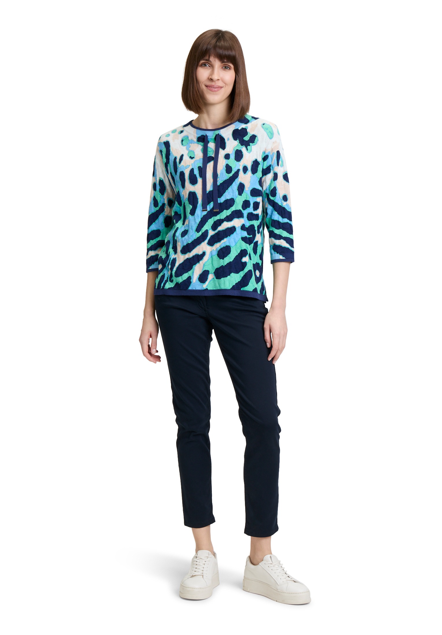 Betty Barclay Strickpullover »Betty Barclay Feinstrickpullover mit Leoprint«, (1 tlg.), Druck