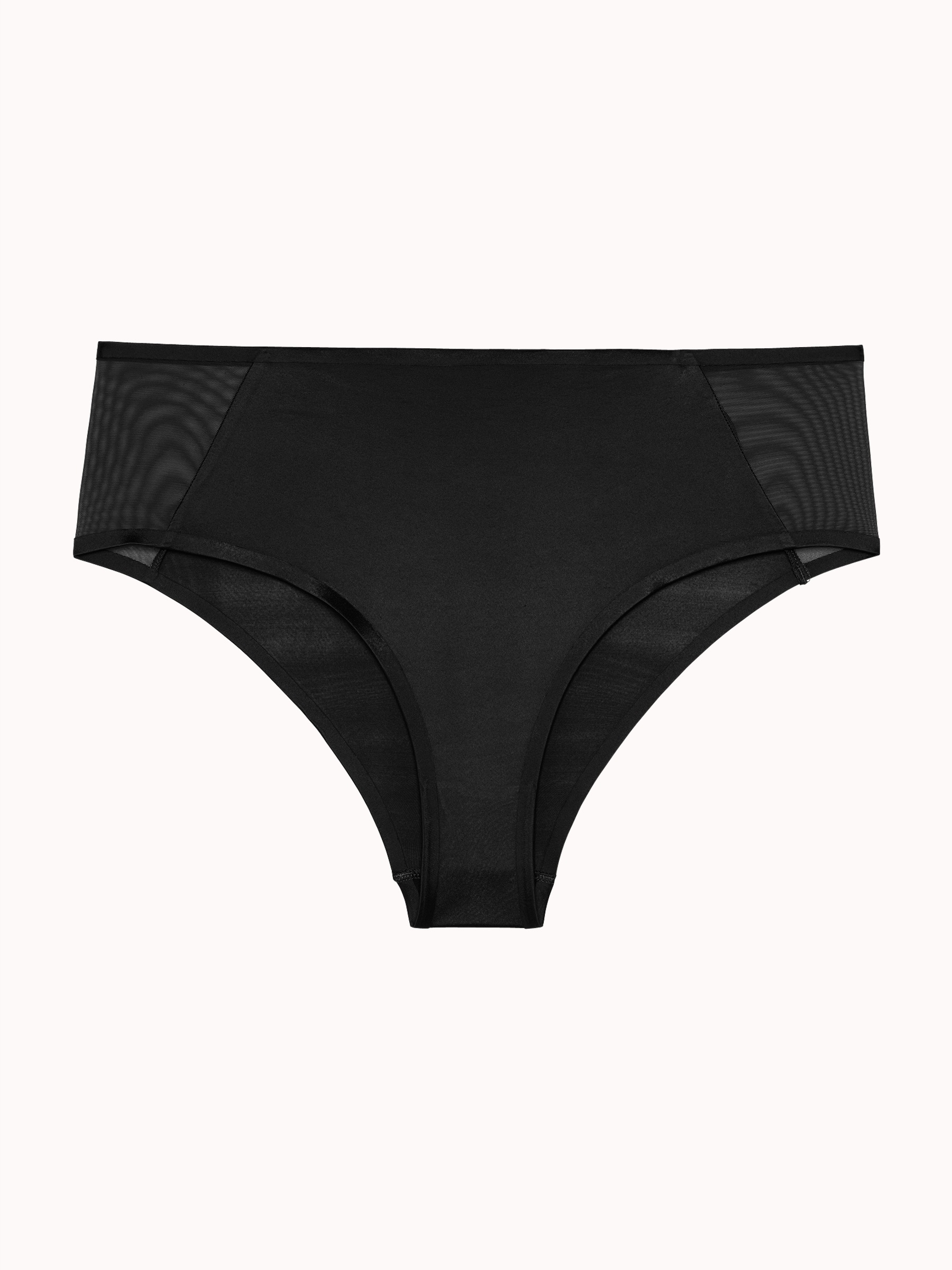PASSIONATA Damen Taillenslip "BIANCA", Gr. 44schwarz, Microfaser;Satin, Obermaterial: 79% Polyamid, 21% Elasthan, Unterhosen, leichte