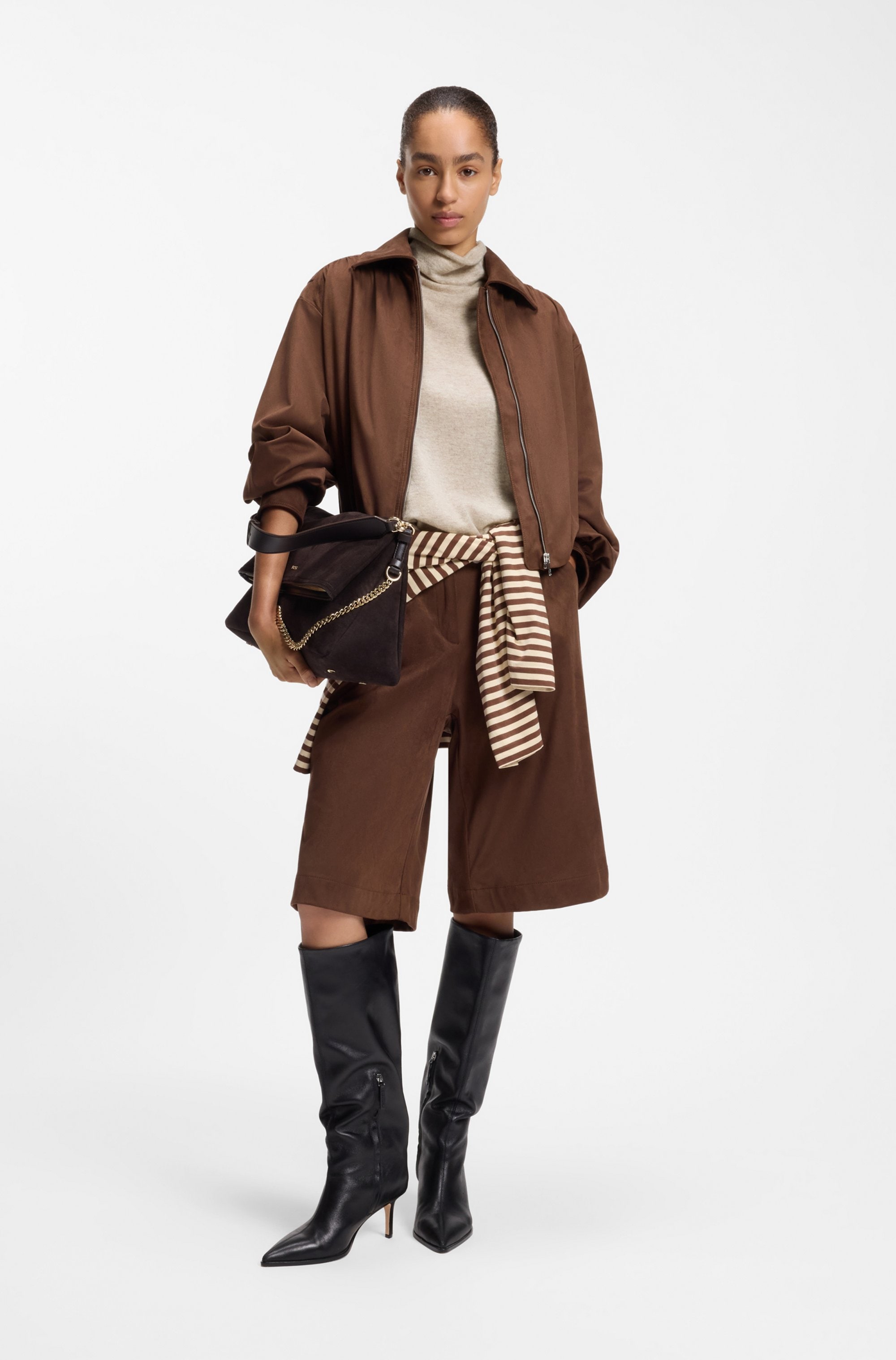BOSS ORANGE Stricktop »Faprila Premium Damenmode« aus Kaschmir-Schurwoll-Mix, Relaxed Fit
