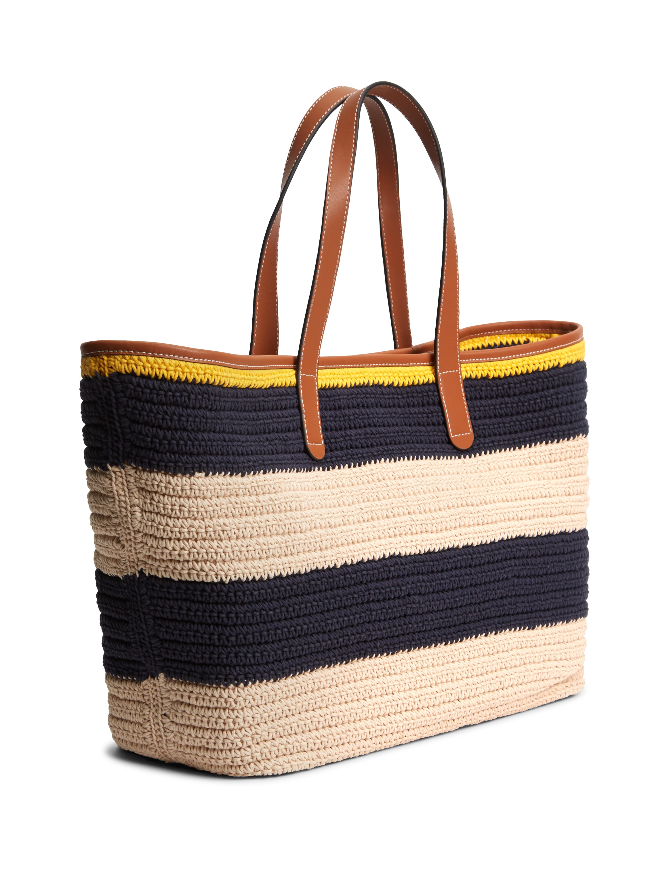 Tommy Hilfiger Tragetasche »TH NAUTICAL TOTE CROCHET STR« Damen Strandtasche mit Streifen und Logoschriftzug
