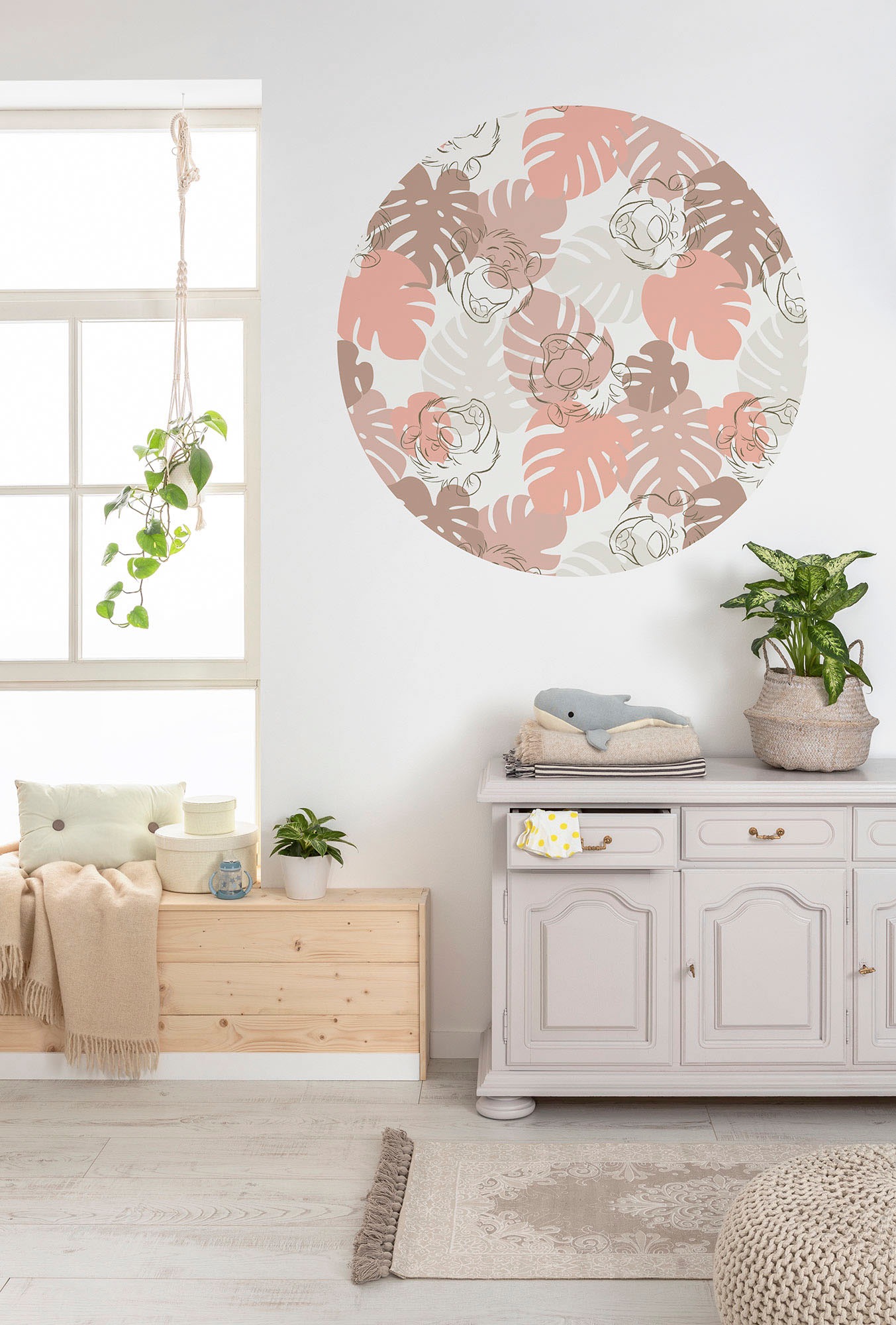 Komar Wandtattoo "selbstklebendes Vlies - Jungle Joy - Größe 125 x 125 cm" günstig online kaufen