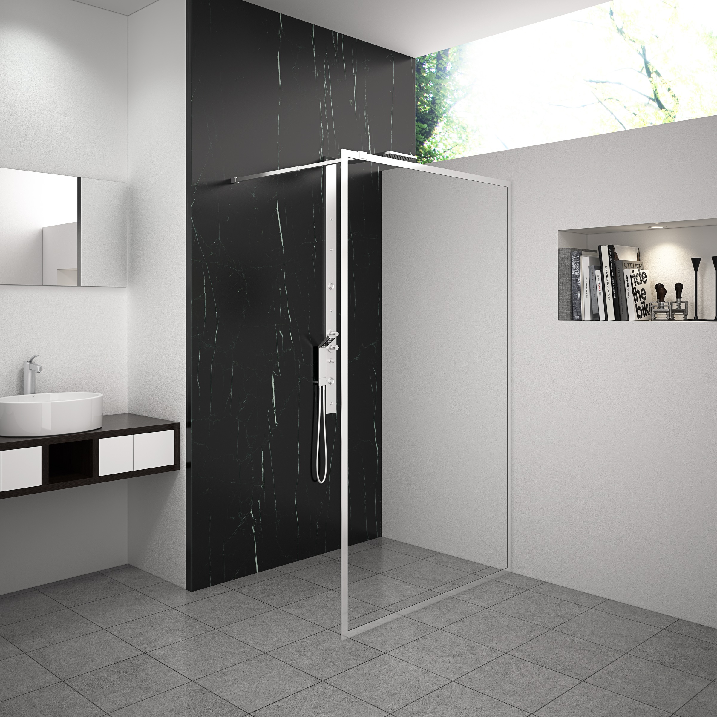 Marwell Walk-in-Dusche »Style« hochwertige Aluminiumprofile