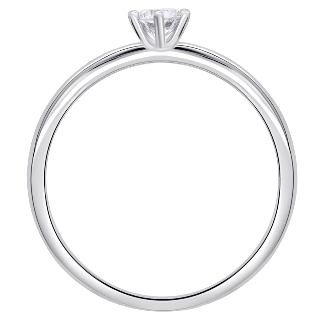 ONE ELEMENT Diamantring »0 15 ct Diamant Brillant Ring aus 750 Weißgold« Damen Gold Schmuck