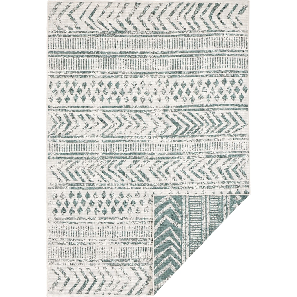 NORTHRUGS Teppich »BIRI Wendeteppich«, rechteckig, In-& Outdoor, Wetterfest, Balkon, Garten, Wohnzimmer, Wasserfest, Boho