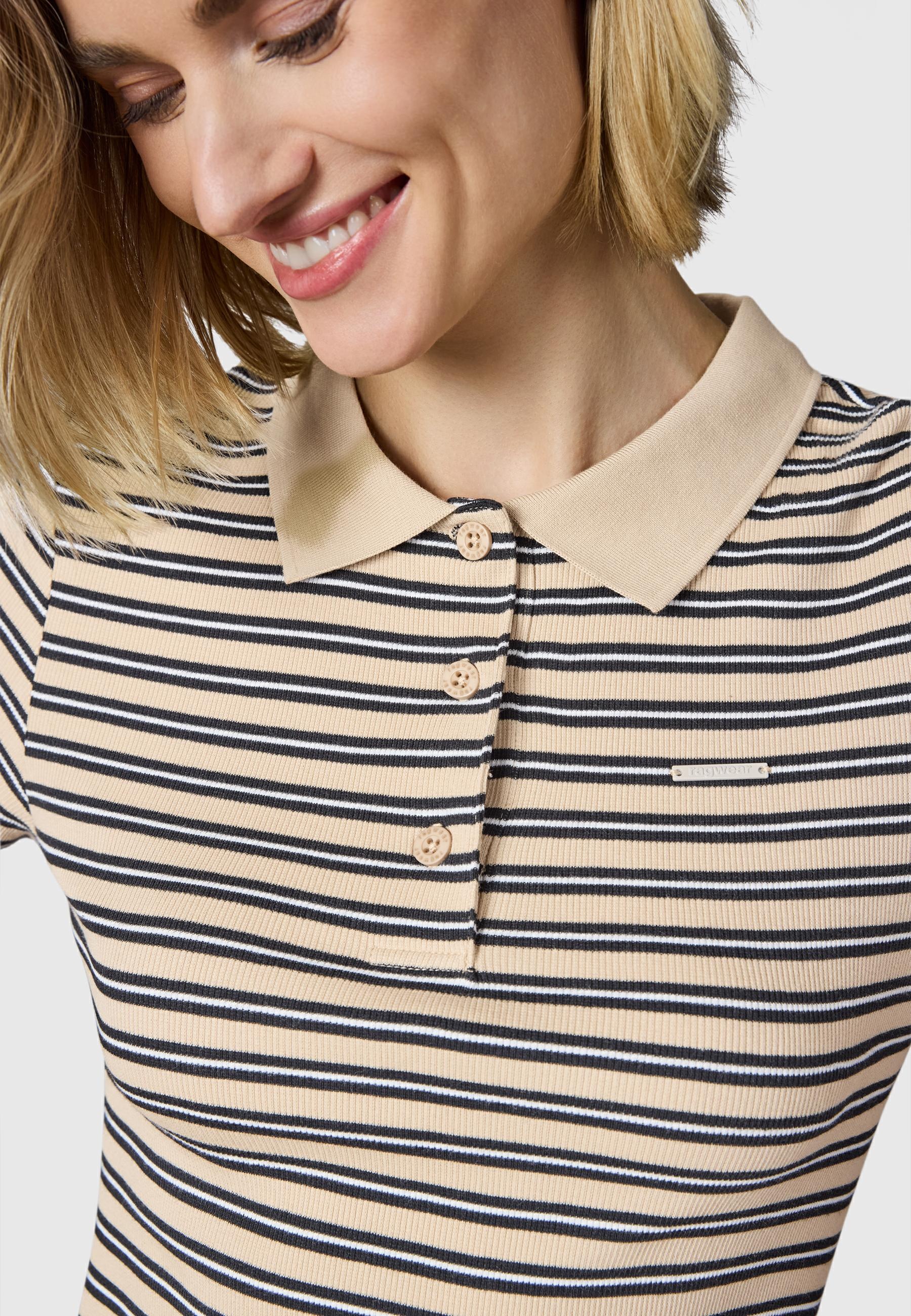 Ragwear A-Linien-Kleid »Colaro Stripes Dress YOUMODO« Ohne Taschen Gestreiftes Damen Minikleid mit Hemdkragen