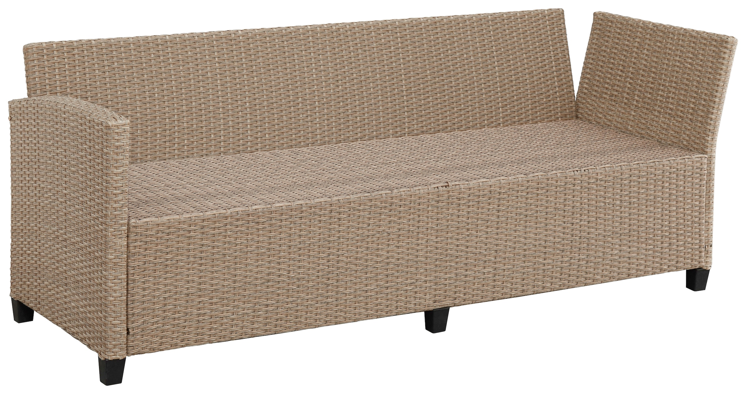 KONIFERA Gartenlounge-Set »Rotterdam«, (Set, 20 tlg., 3x 3er Sofa, 2x Hocker, 1x Tisch 120x82x67cm, inkl. Auflagen), Polyrattan, Stahl, Tischplatte aus Nonwood, Unser Dauertiefpreis