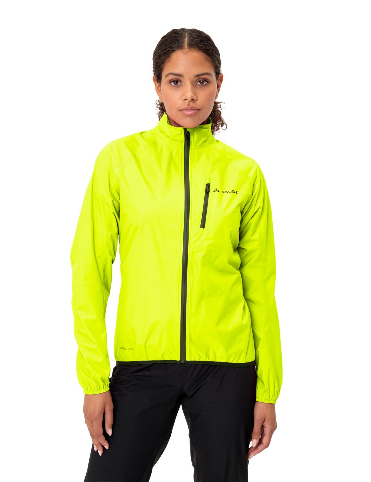 VAUDE Regenjacke "WOMENS DROP JACKET III", ohne Kapuze, mit Brusttasche