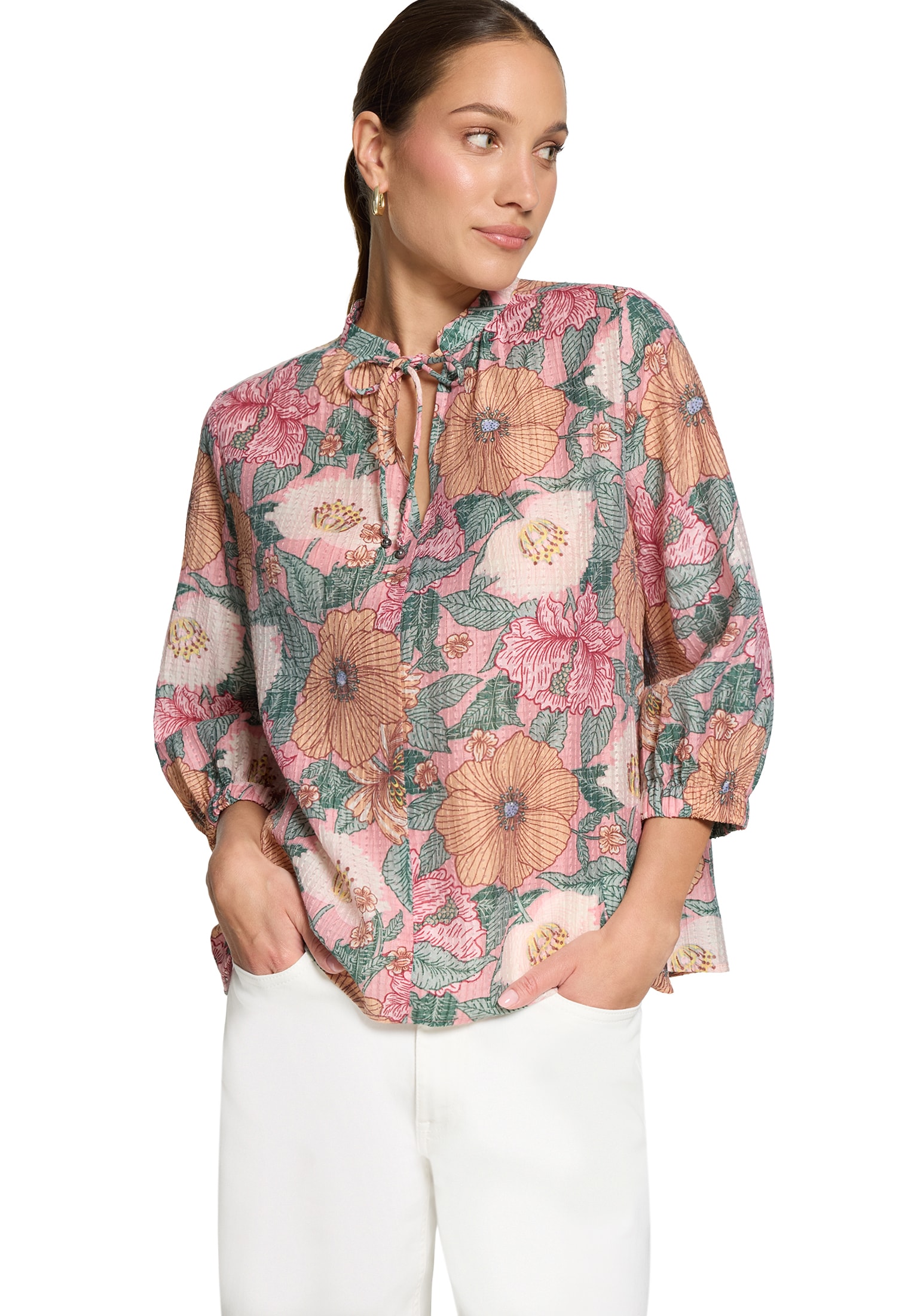 Zero Schlupfbluse "Damen mit Blumenprint" günstig online kaufen