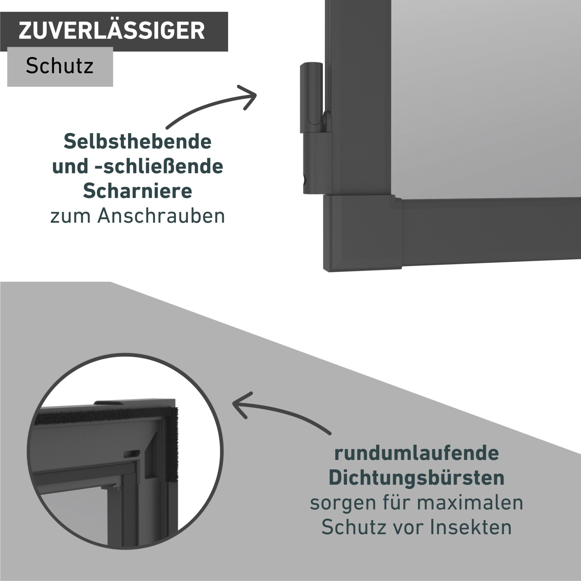 Windhager Insektenschutz-Tür »Teleskop, Fliegengitter für Balkontüren und Terrassentüren« Fliegengitter in weiß oder anthrazit erhältlich, 100 x 210 cm