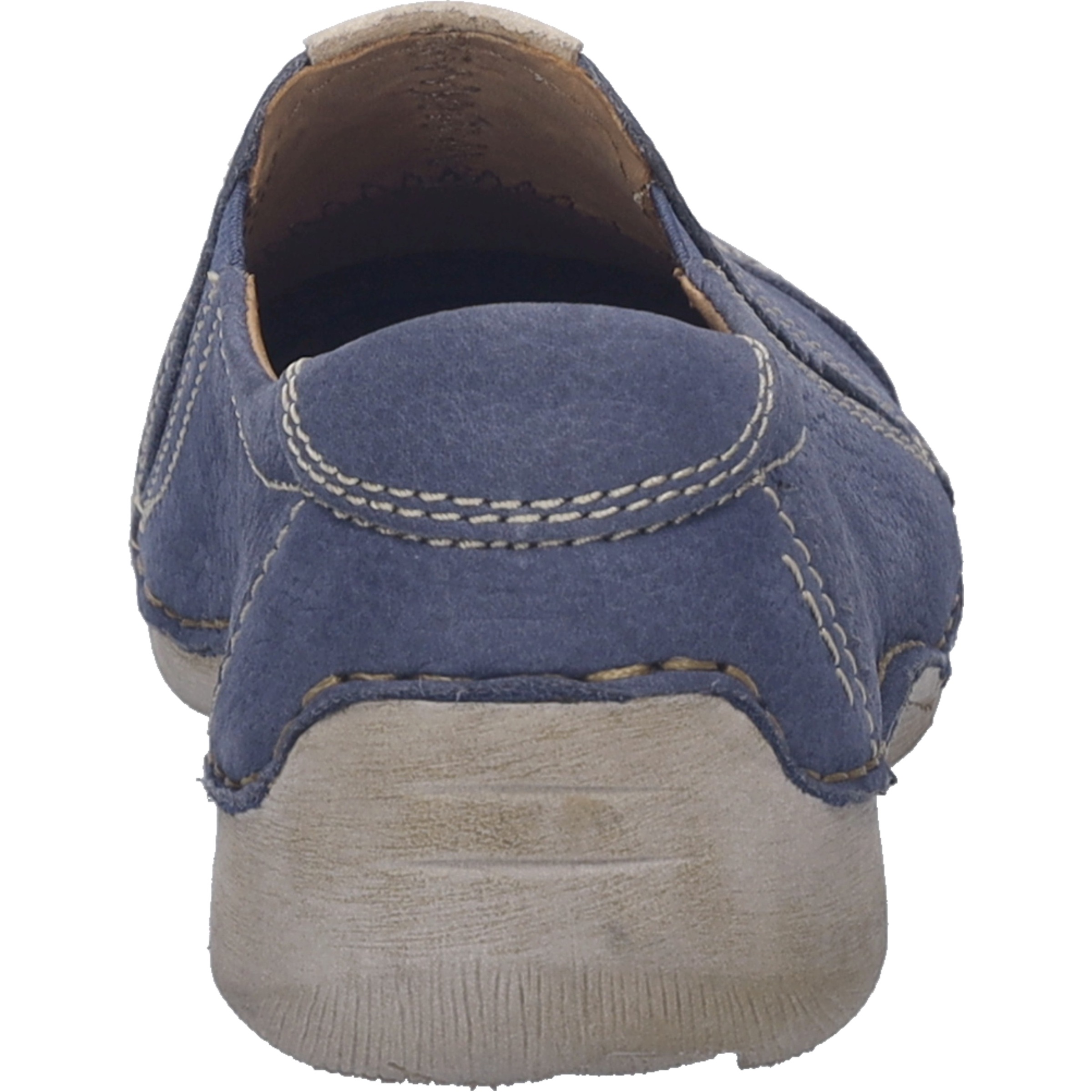 Slipper JOSEF SEIBEL "Fergey 42", Damen, Gr. 42, blau, Leder, geblümt, Schuhe Slipper, Slip-On Sneaker, Halbschuh, Schlupfschuh mit Gummizügen, G-Weite 3
