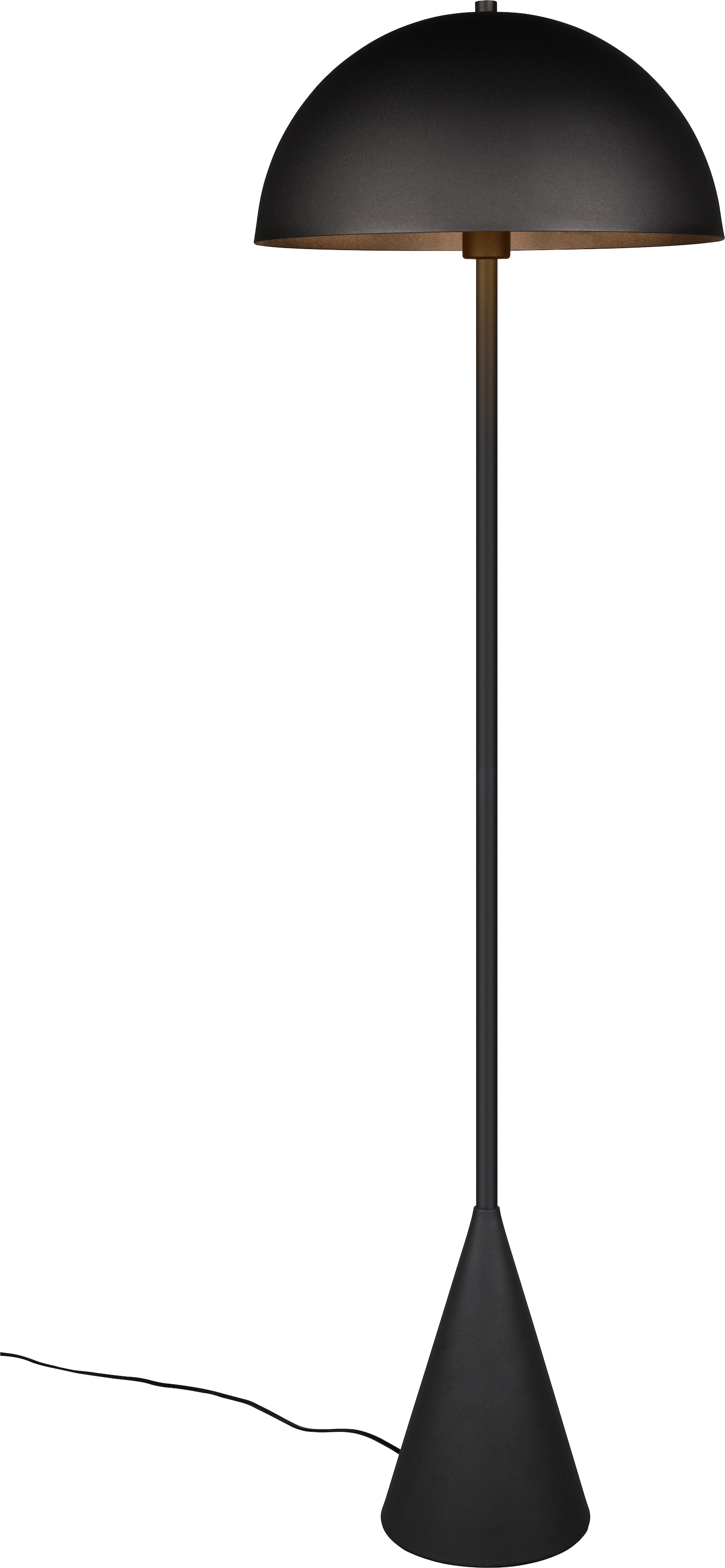 TRIO LEUCHTEN Stehlampe "ALFIE, Metall Stehlampe Höhe 130cm Ø 40cm exkl 1x E27 max 40W", 1, Ø 40cm H: 130cm, 1 Stk., schwarz, Wohnzimmer, Leuchten,