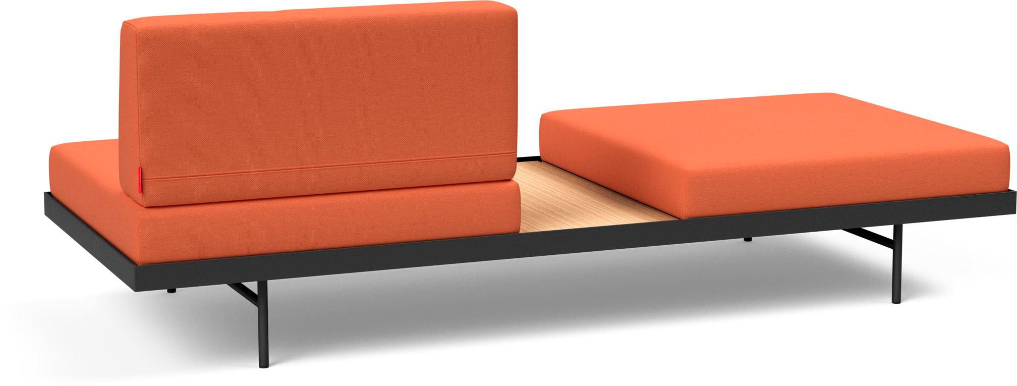 INNOVATION LIVING ™ Relaxliege »Puri Designcouch, innovativ und elegant, Solitärmöbel, Daybed«, Daybed mit integrierter Holzablage, hoher Sitz- und Liegekomfort