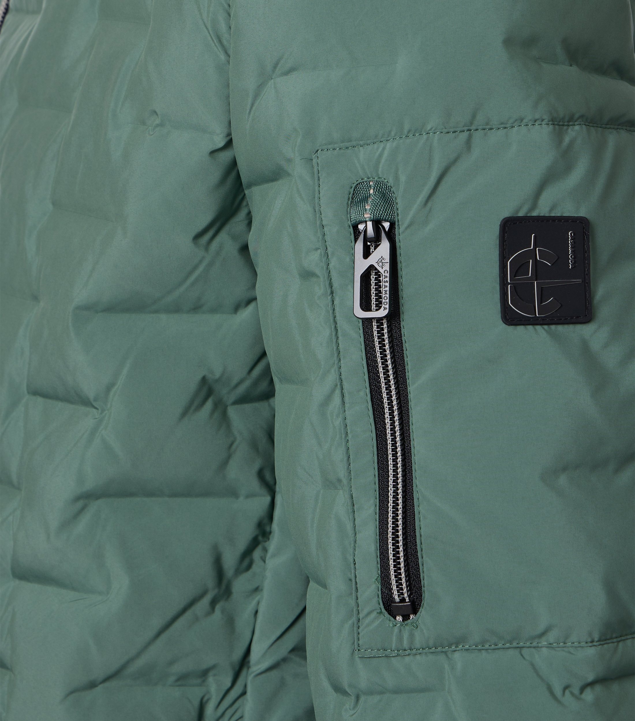 CASAMODA Quilted Jacket Solid Green XXL 3