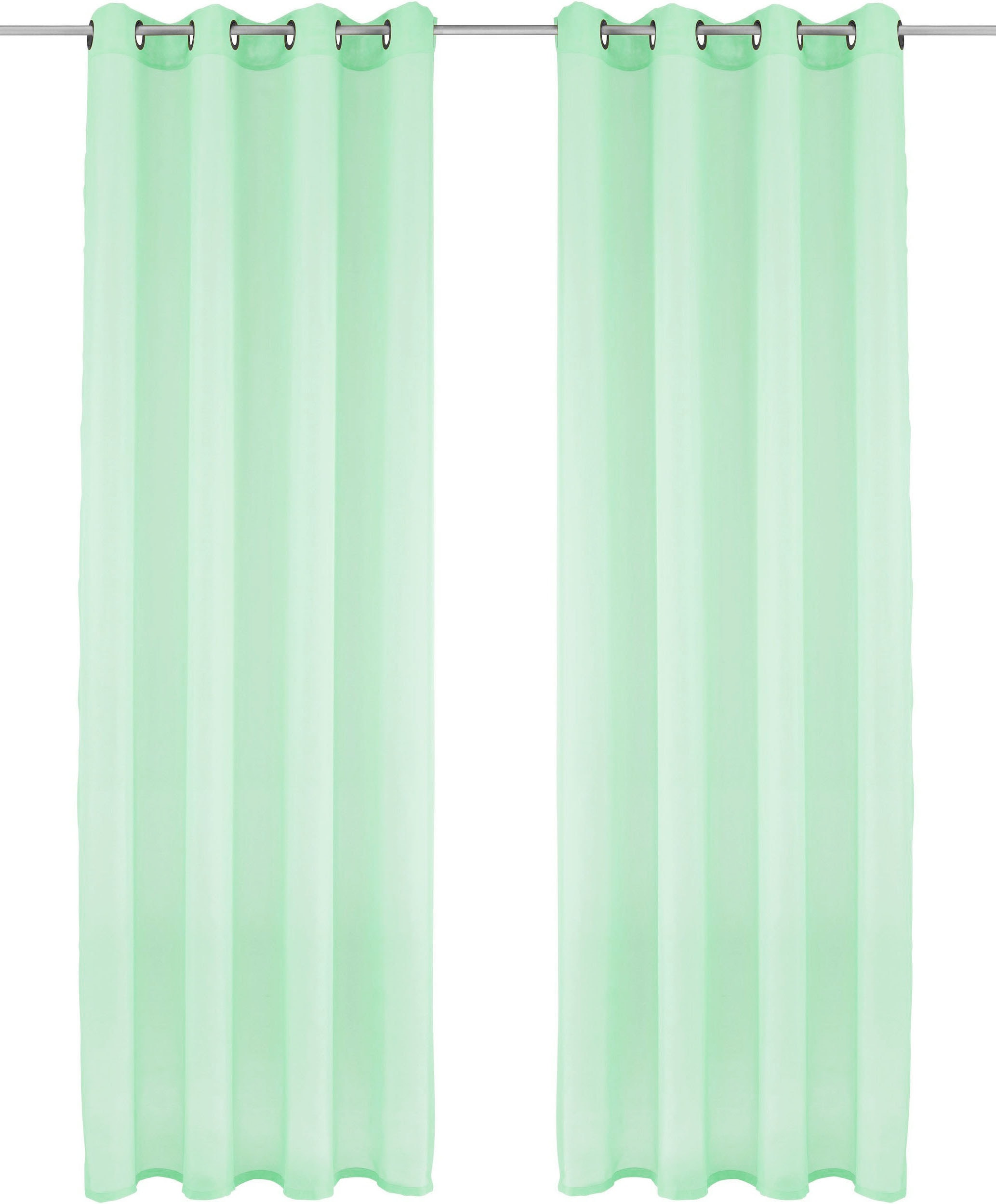 my home Gardine »XANA mit Ösen, Kräuselband oder Schlaufen«, (1 St.), Bestseller, einfarbig, 1 bzw. 2 Schals, pflegeleicht, Schal