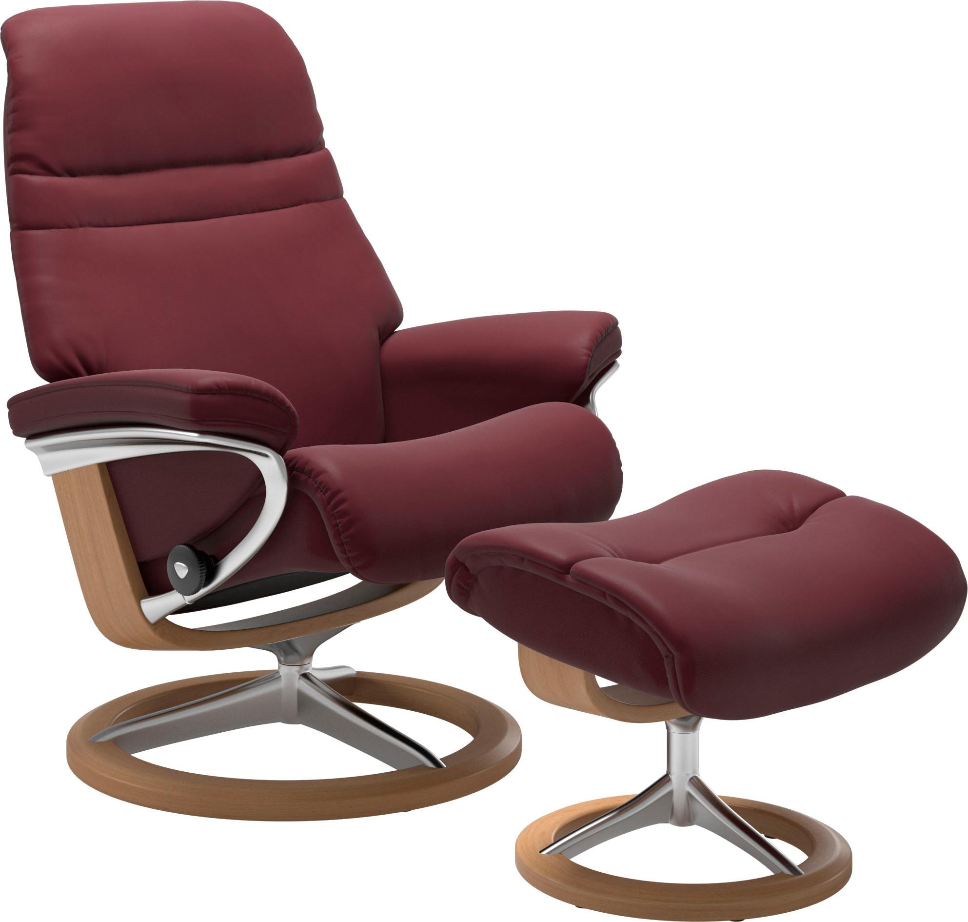 Stressless Relaxsessel "Sunrise" mit Signature Base, Größe M, Gestell Eiche, in 2 Bezugsqualitäten lieferbar