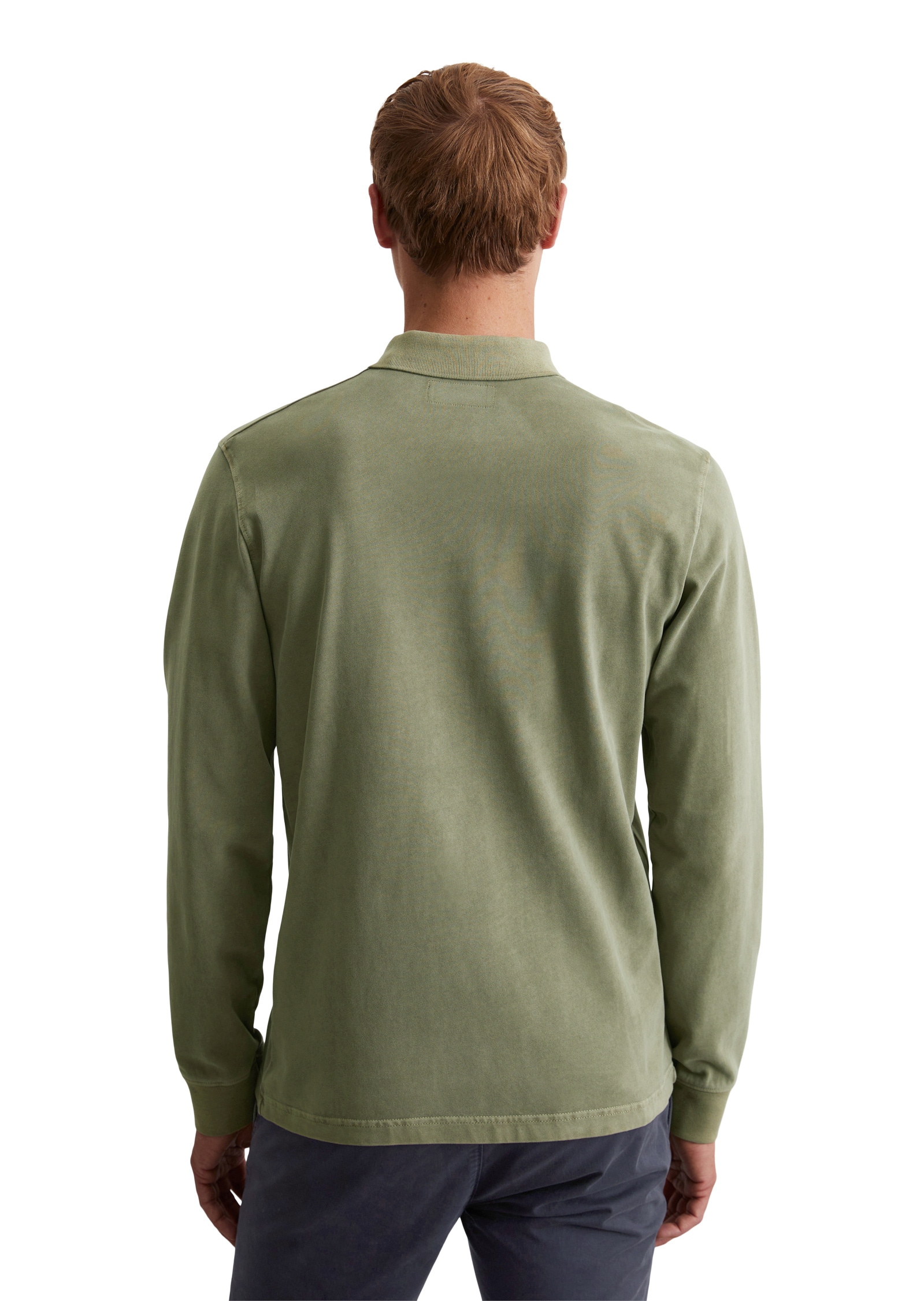 Marc O'Polo Langarm-Poloshirt »aus reiner Bio-Baumwolle«