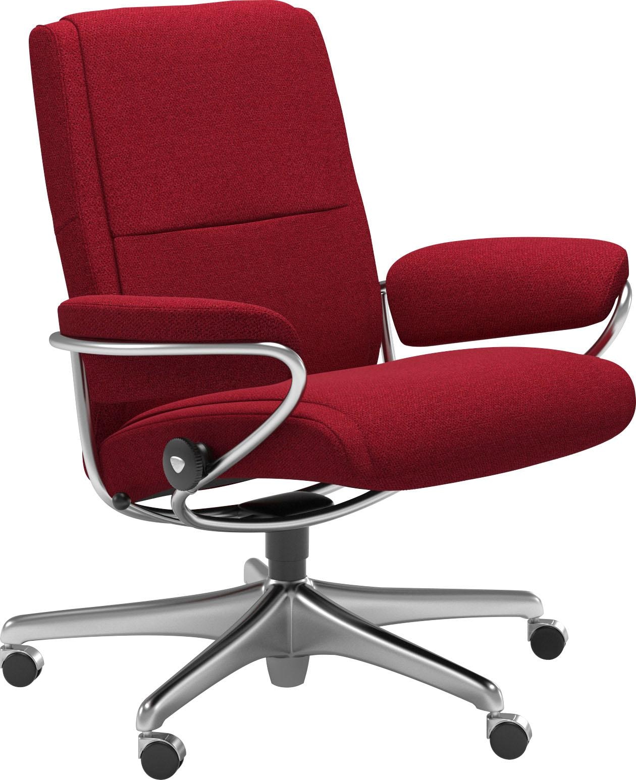 Stressless Relaxsessel Paris, Low Back, mit Home Office Base, Gestell Chrom