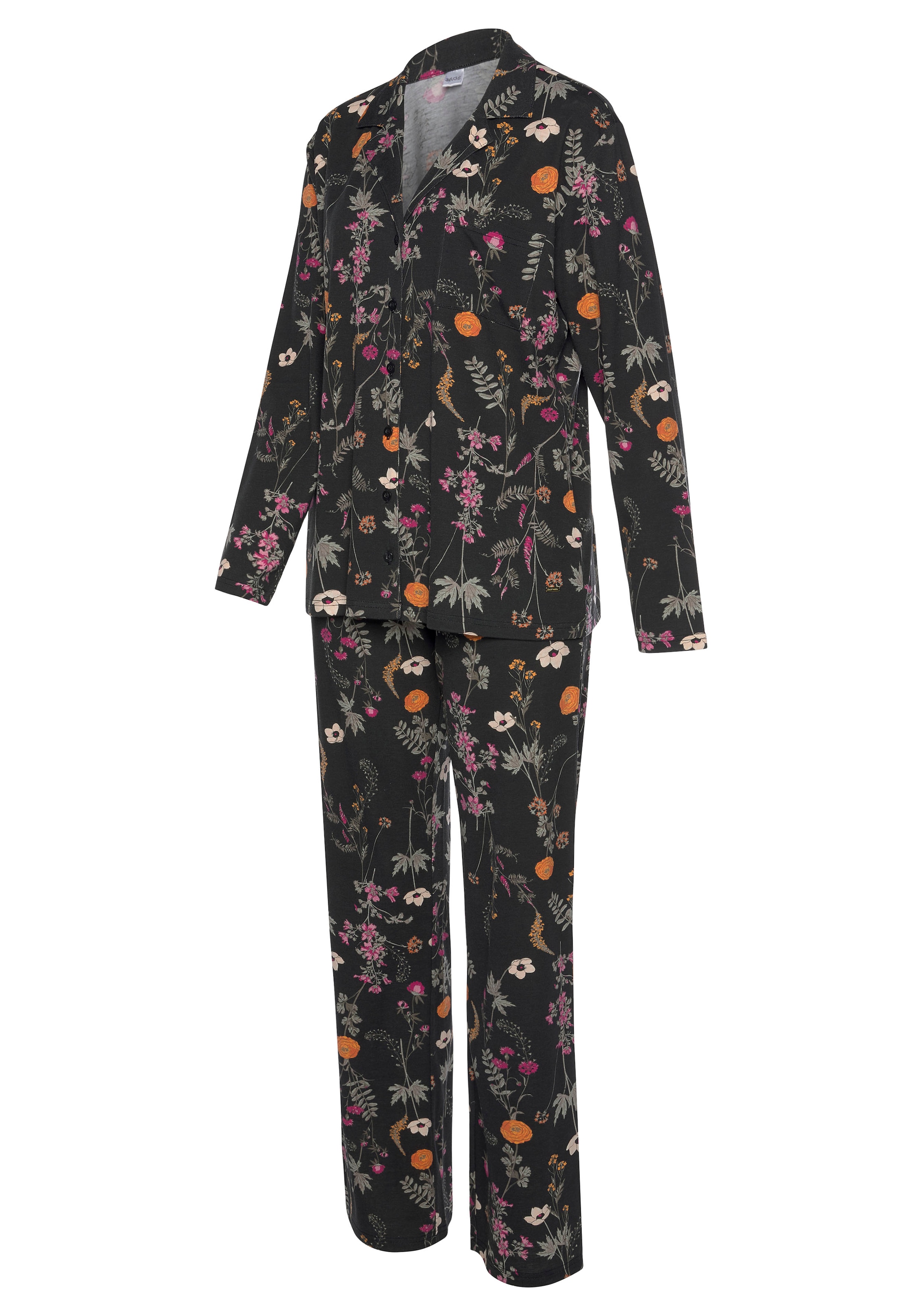 LASCANA Pyjama, (2 tlg., 1 Muster online Stück), kaufen mit | Wildblumen BAUR