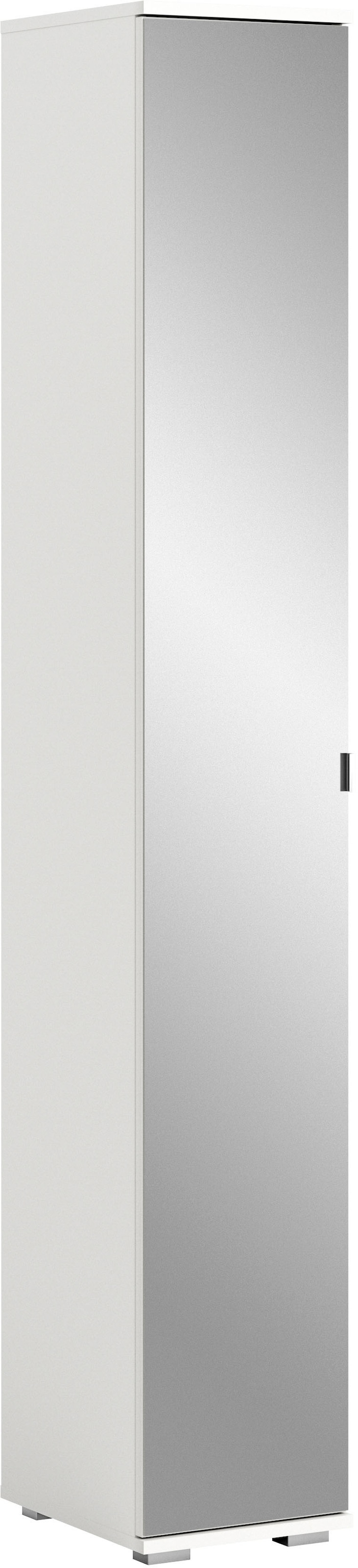 Home affaire Garderobenschrank "Valge, Höhe 191 cm, 1 Spiegeltür, 6 Fächer, günstig online kaufen