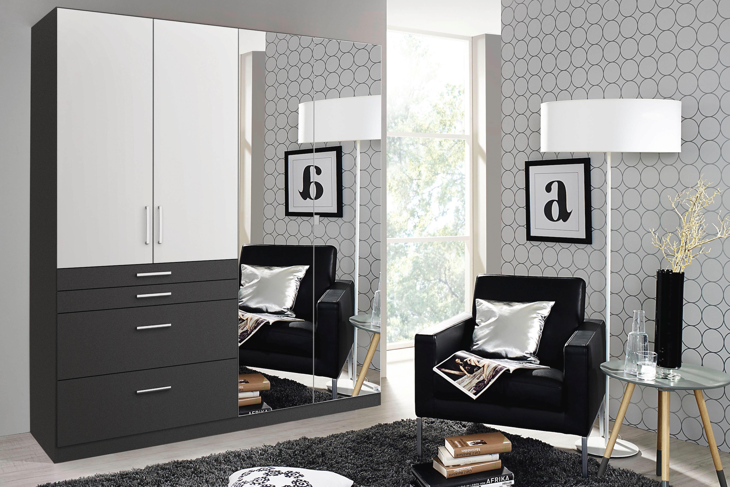 rauch Kleiderschrank »Harburg Bestseller im Schlafzimmer«, Schlafzimmerschrank Schrank Garderobe mit Spiegel