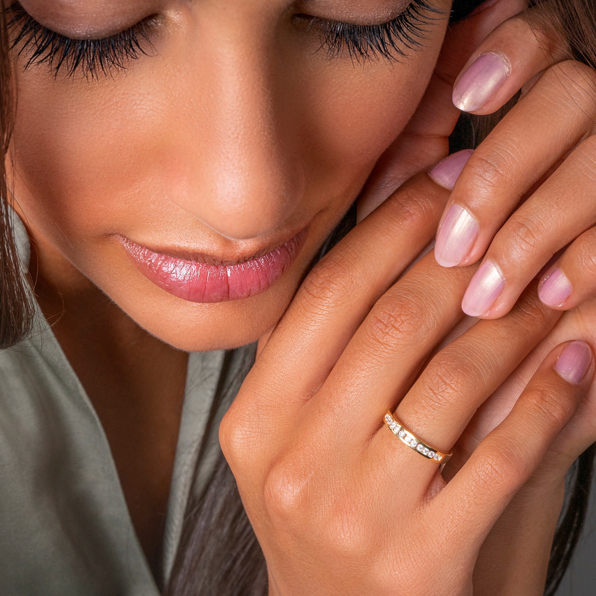 ONE ELEMENT Goldring »Zirkonia Ring aus 333 Gelbgold«, Damen Gold Schmuck