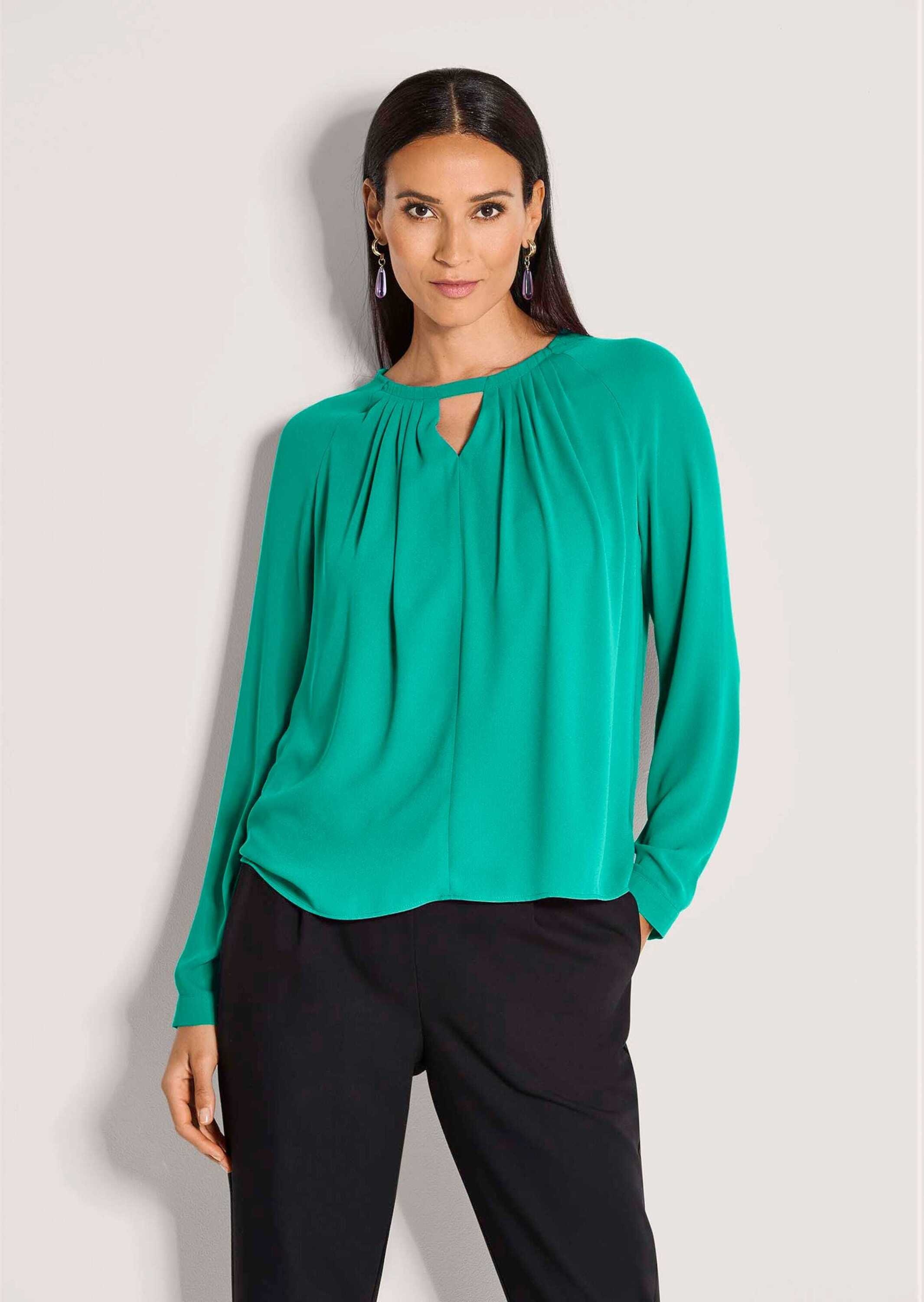 Thumbnail - MADELEINE Langarmbluse "Schlupfbluse Elegante Bluse mit V-Ausschnitt"