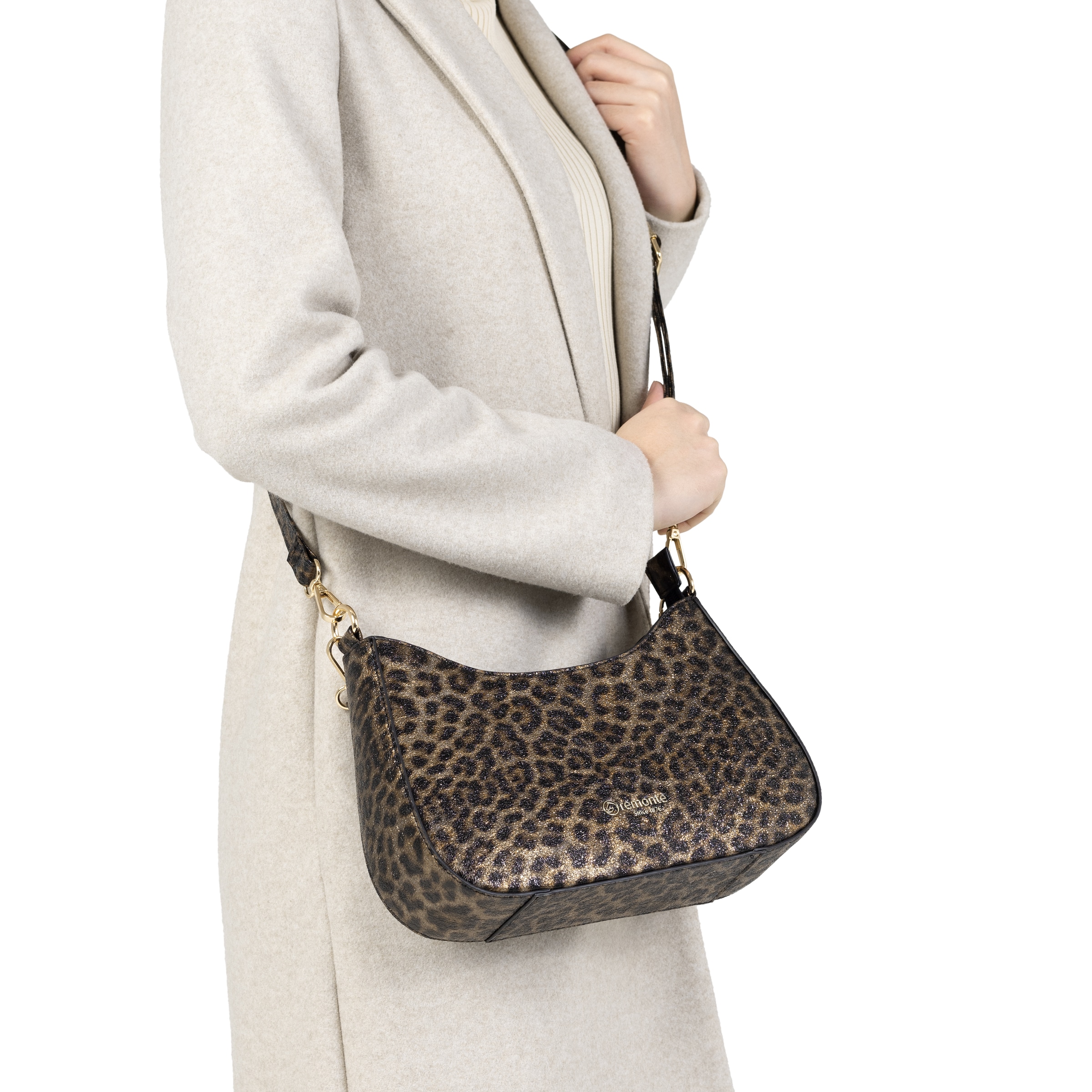 Remonte Umhängetasche, Damen Umhängetasche, Henkeltasche im trendigen Leo-Look